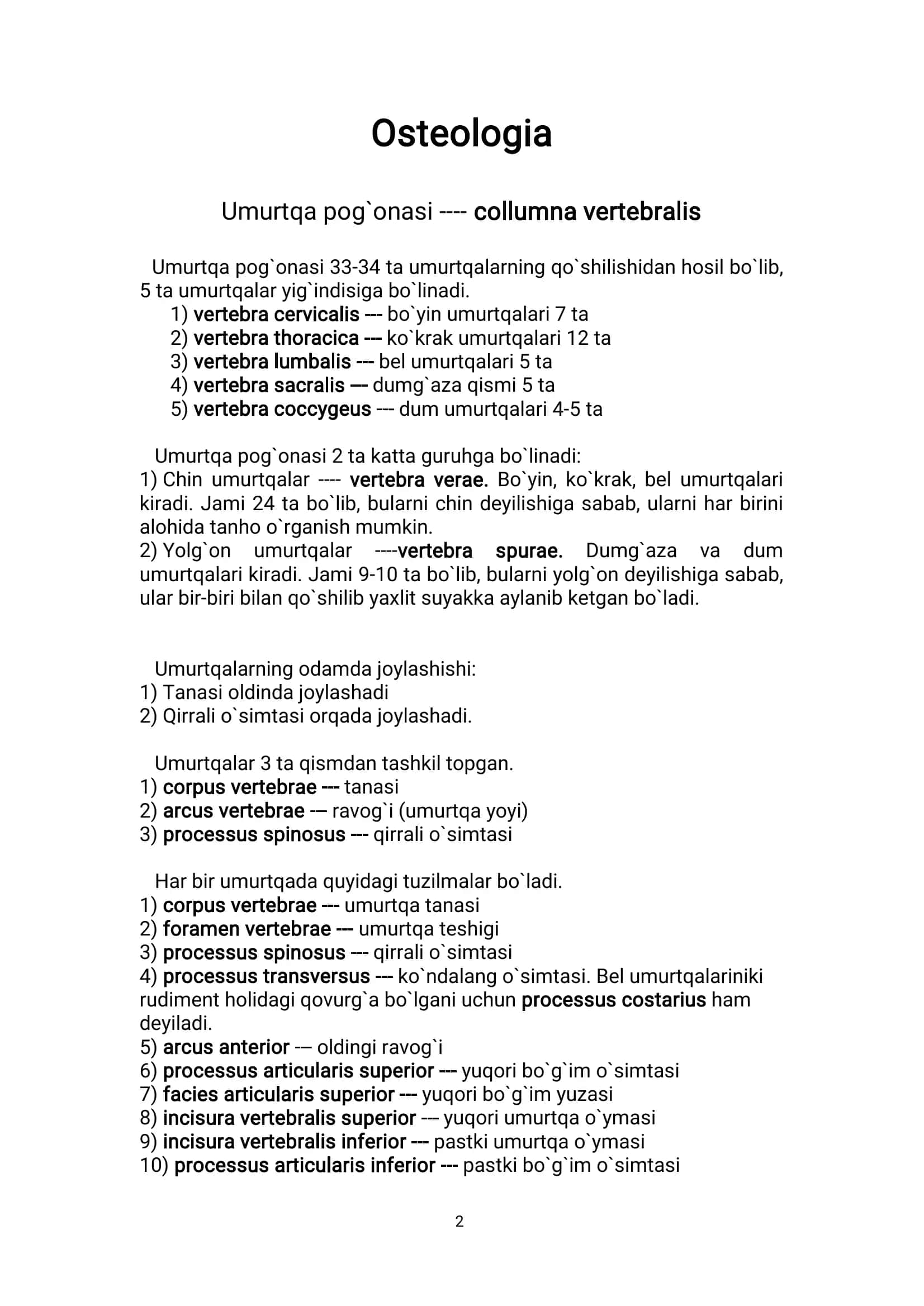 Osteologia 2