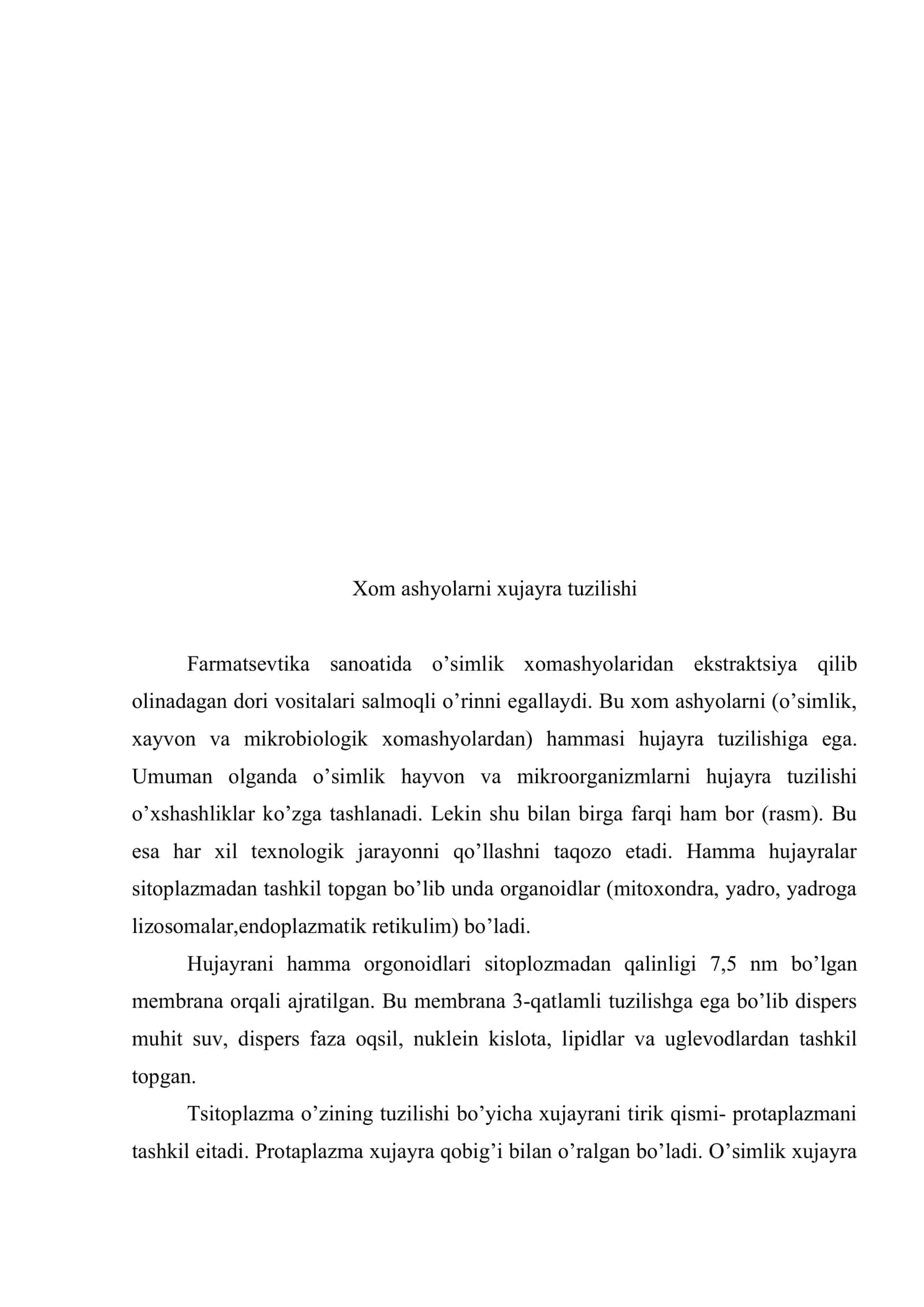 Biofaol moddalarni xom ashyodan ekstraktsiya kilishni nazariy asoslari ajralma olishni nazariy asoslari 2
