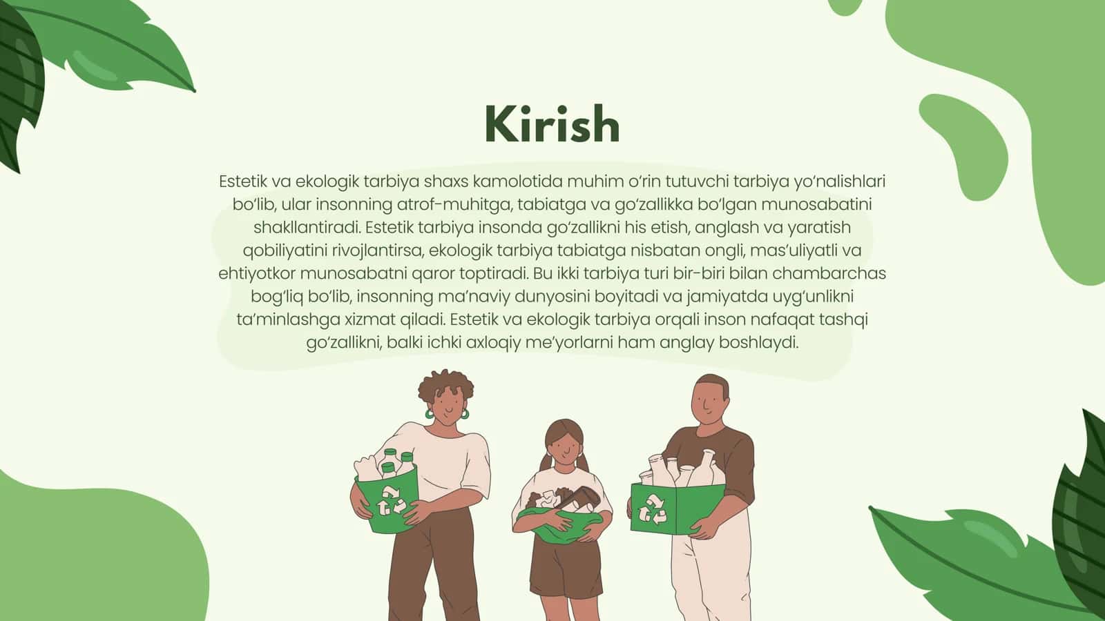 Estetik va ekologik tarbiya 2