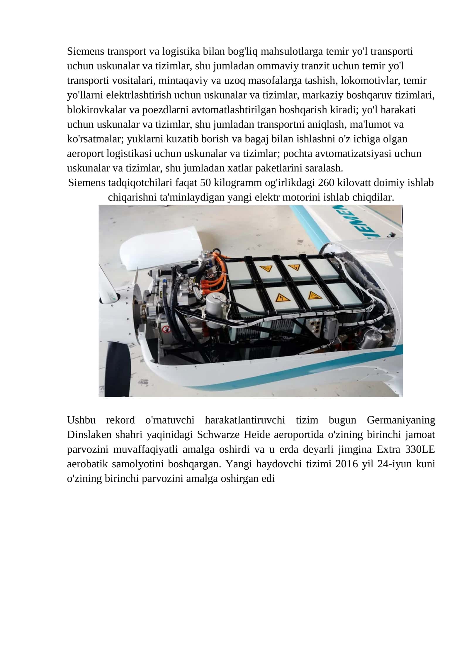 Simens (Germaniya) firmasining komplekt elektr yuritmalari 2