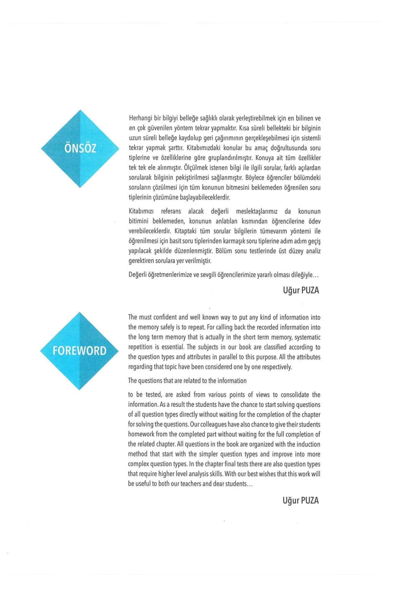 PUZA YAYINLARI MATEMATIKA(Turkcha) 1-qism PDF 2