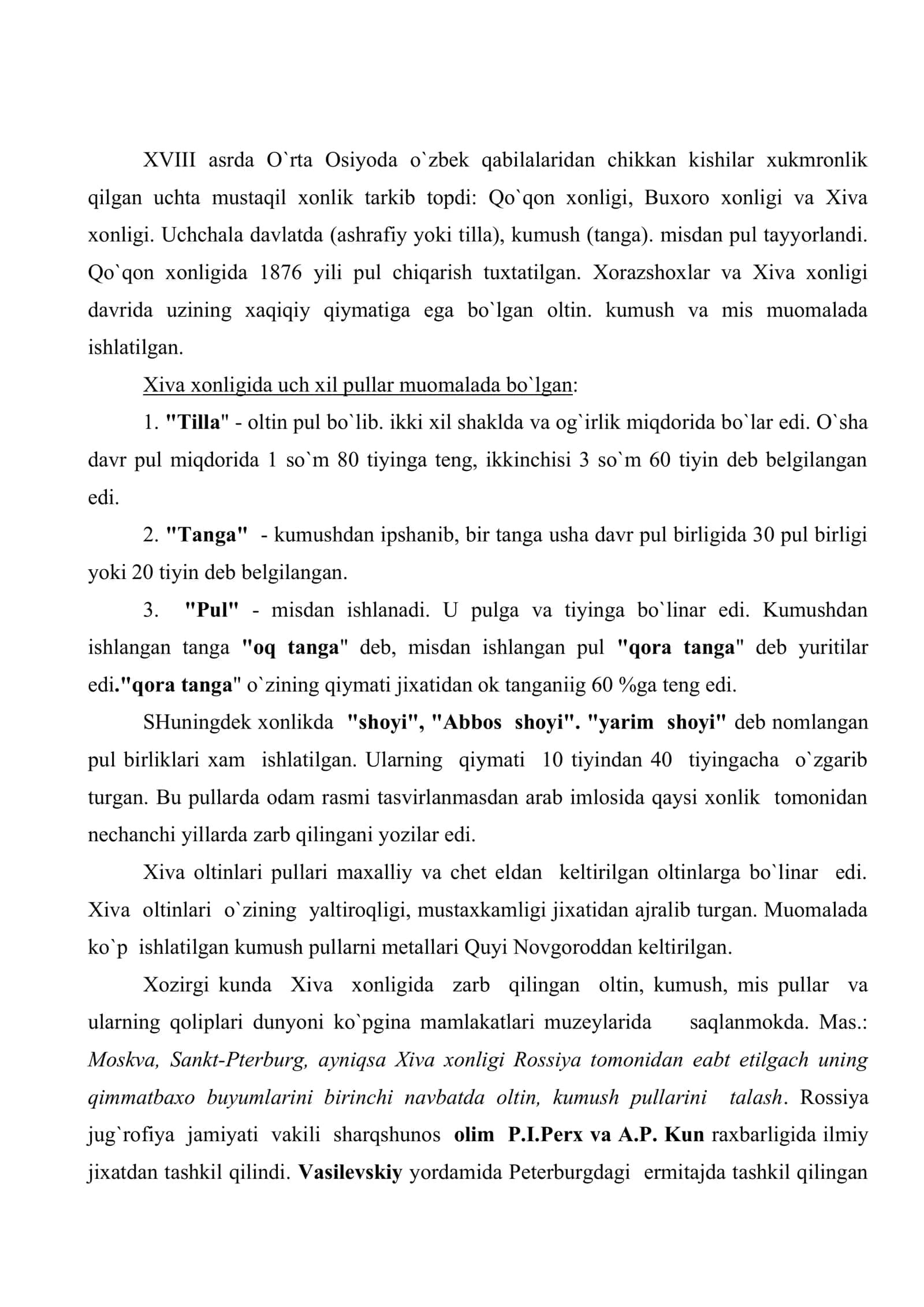 O`rta Osiyo xonliklarida zarb qilingan tangalar 2