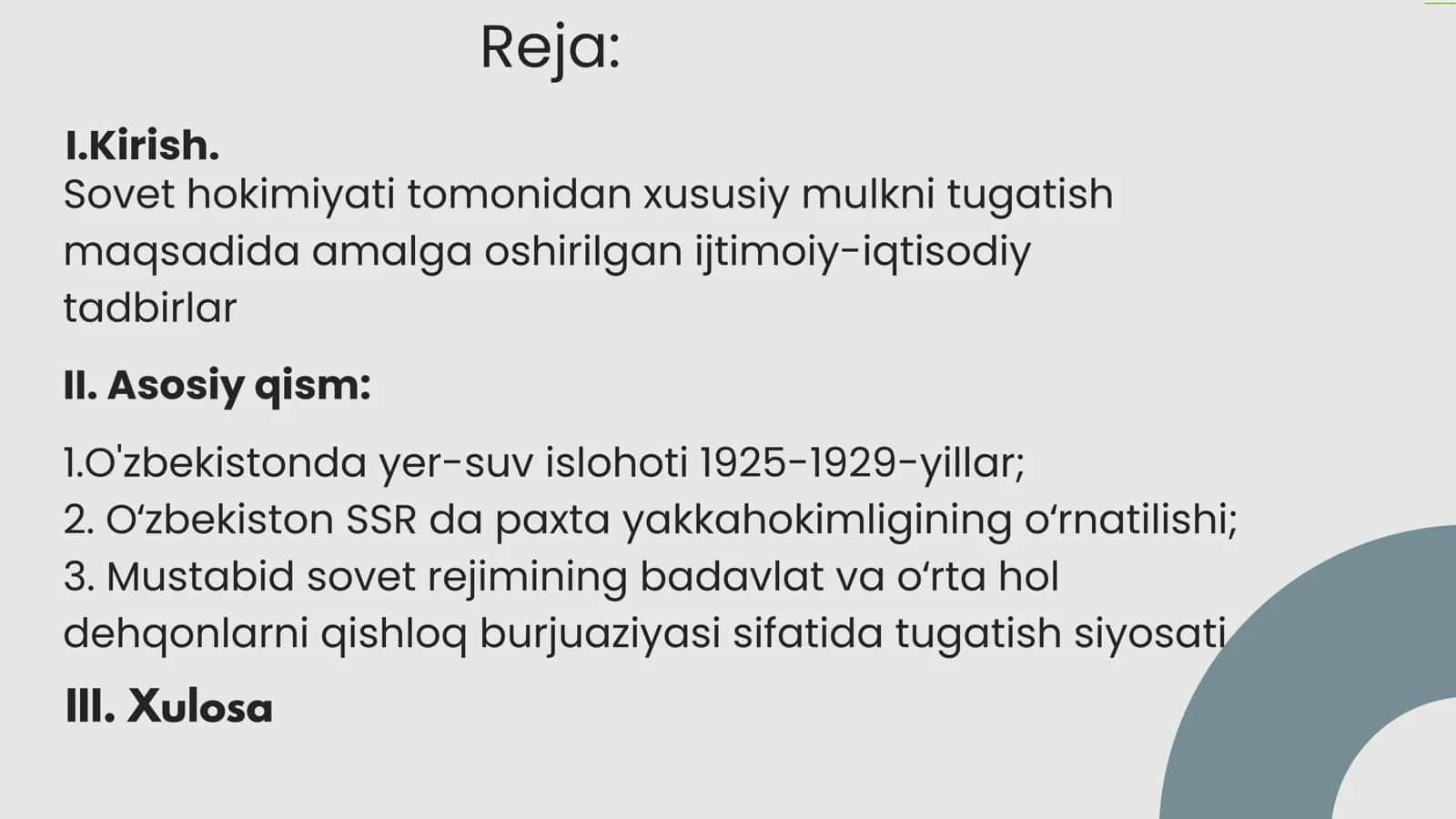 SOVET HOKIMIYATINING OʻZBEKISTON SSR DAGI AGRAR SIYOSATI (1925-1941) 2