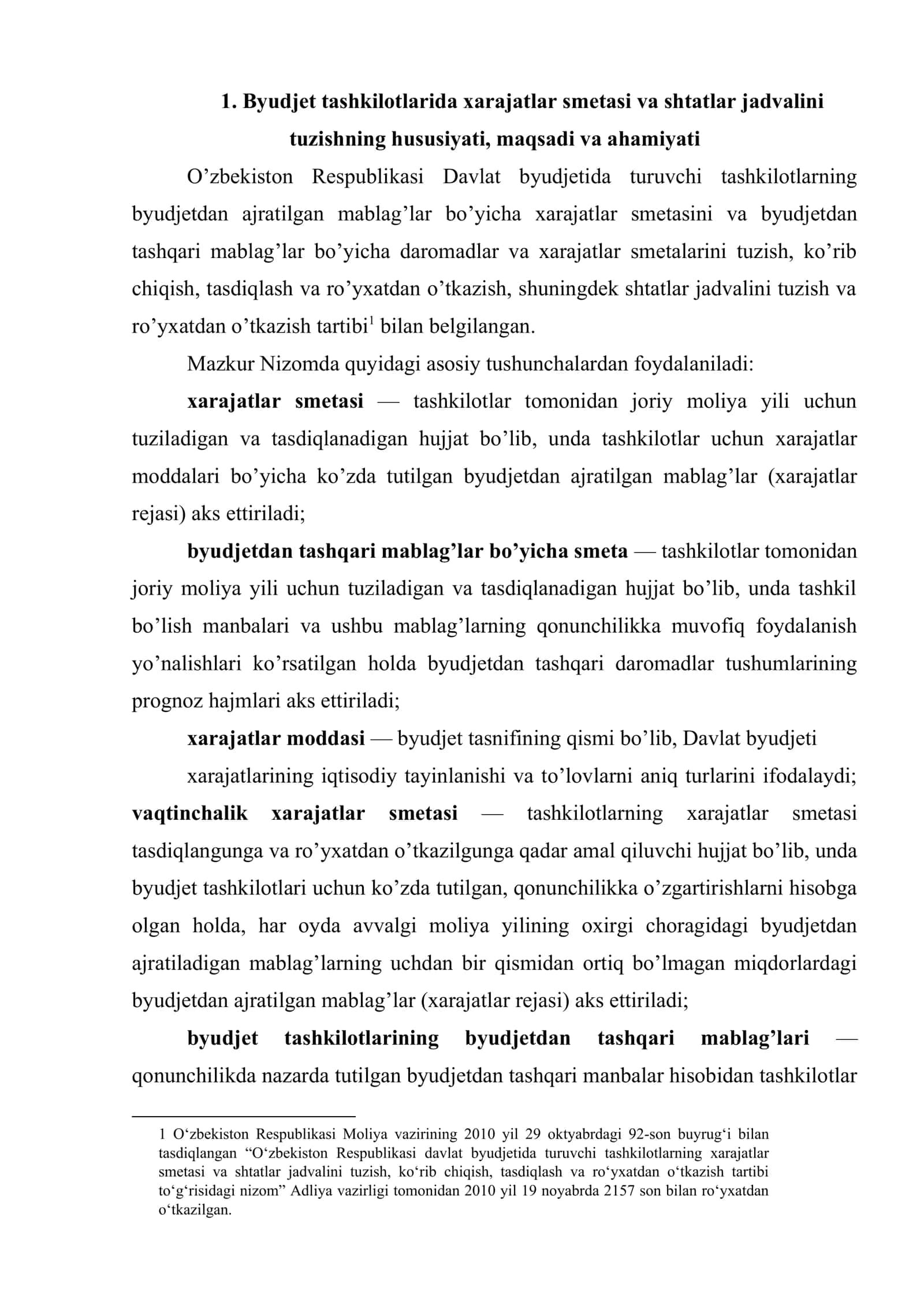 Byudjet tashkilotlari xarajatlar smetasini tuzish hamda rasmiylashtrish 2