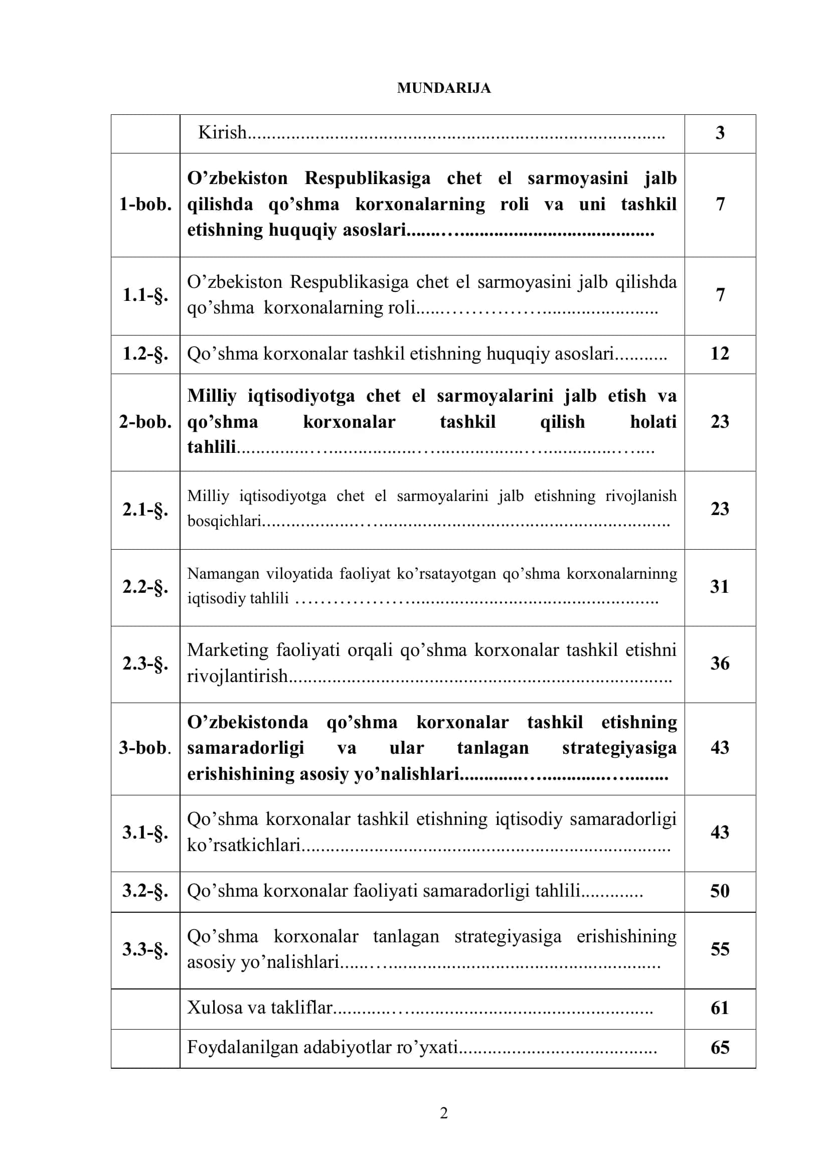 Qo’shma Korxonalarni Rivojlantirishdagi Roli 2