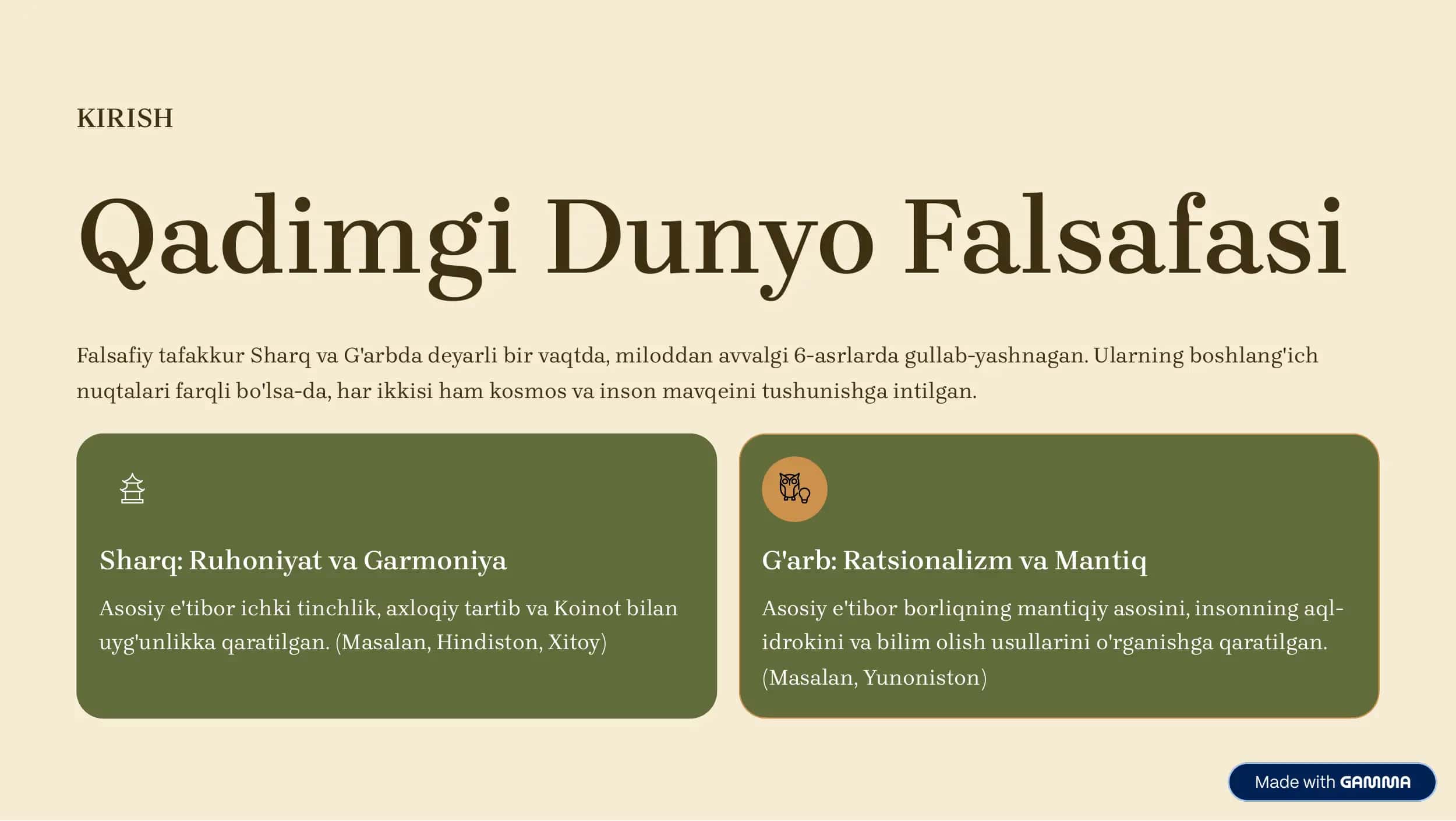 Dunyo xalqlari falsafasi 2