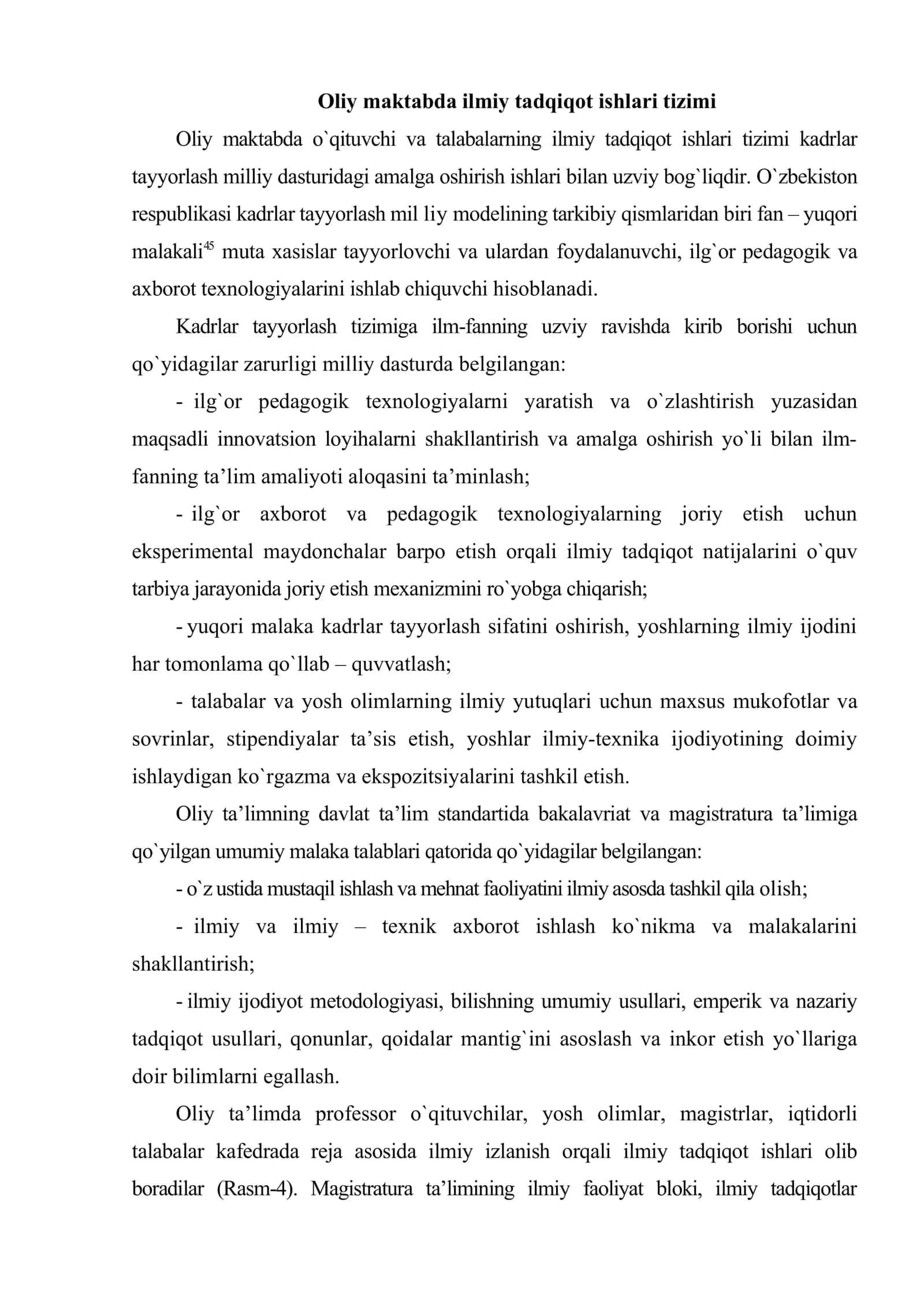 Ilmiy tadqiqotchilik faoliyatini shakllantirish asoslari 2