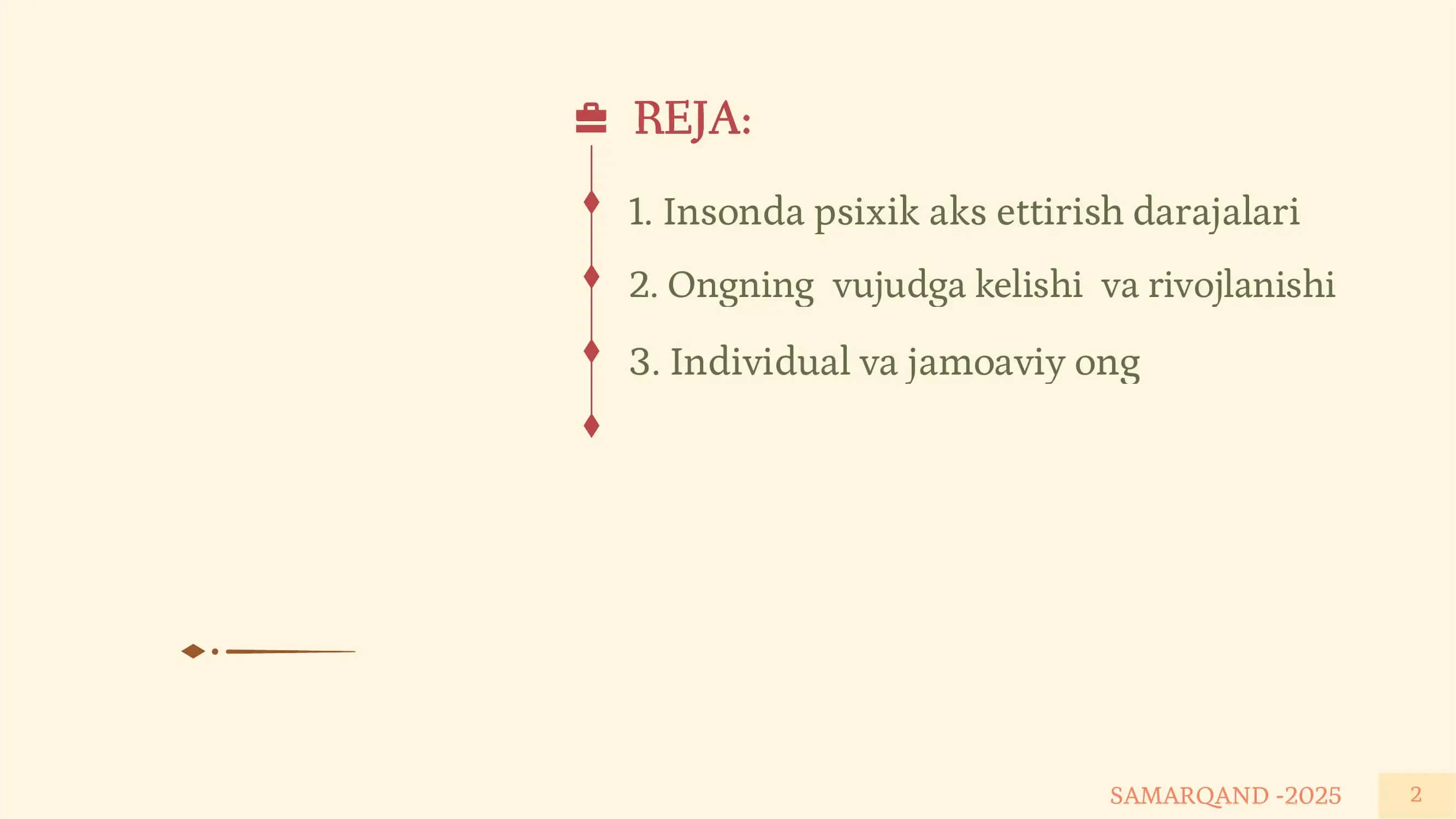 Kognitiv jarayonlarning shakkllanishi umumiy psixologiya ( 1-qism) 2