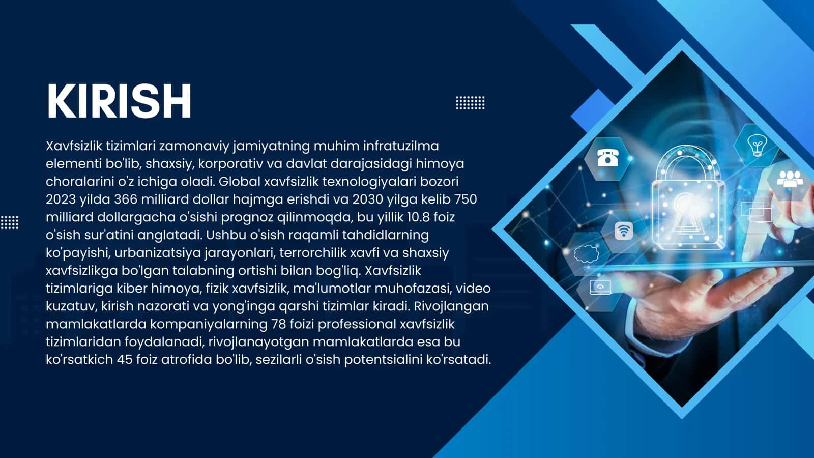 XAVFDAN HIMOYALANGANLIK VA XAVFSIZLIK TIZIMLARI 2