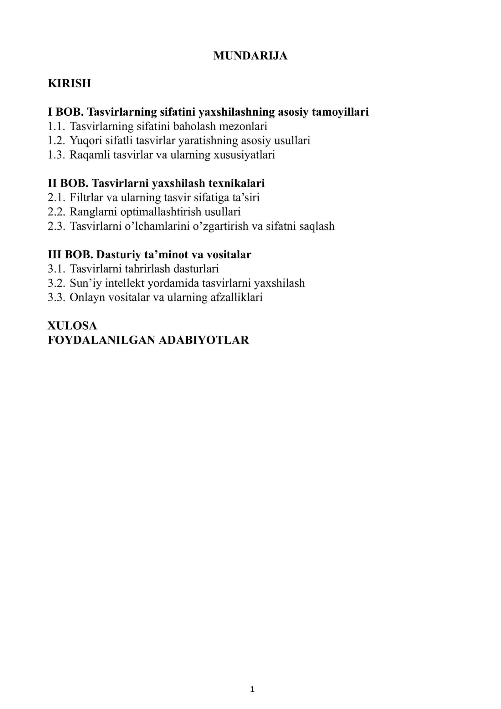 NUMONOVA OSUDA KABIROVNANING KOMPYUTER GRAFIKASI VA WEB DIZAYN FANIDAN TAYYORLAGAN KURS ISHI 2