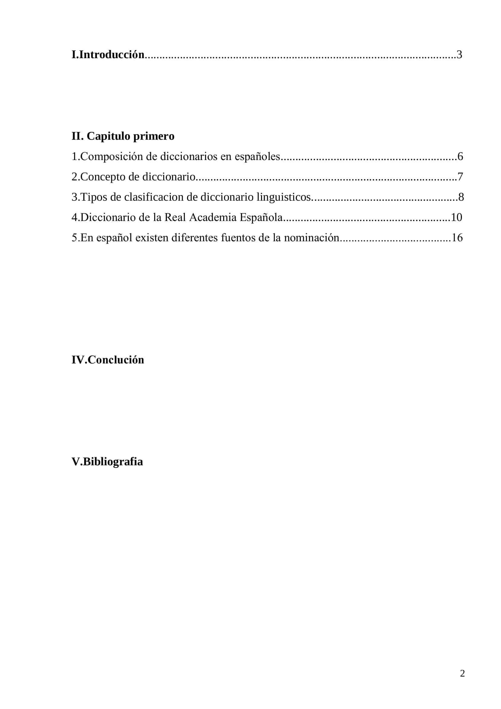 Composición de diccionarios en españoles 2