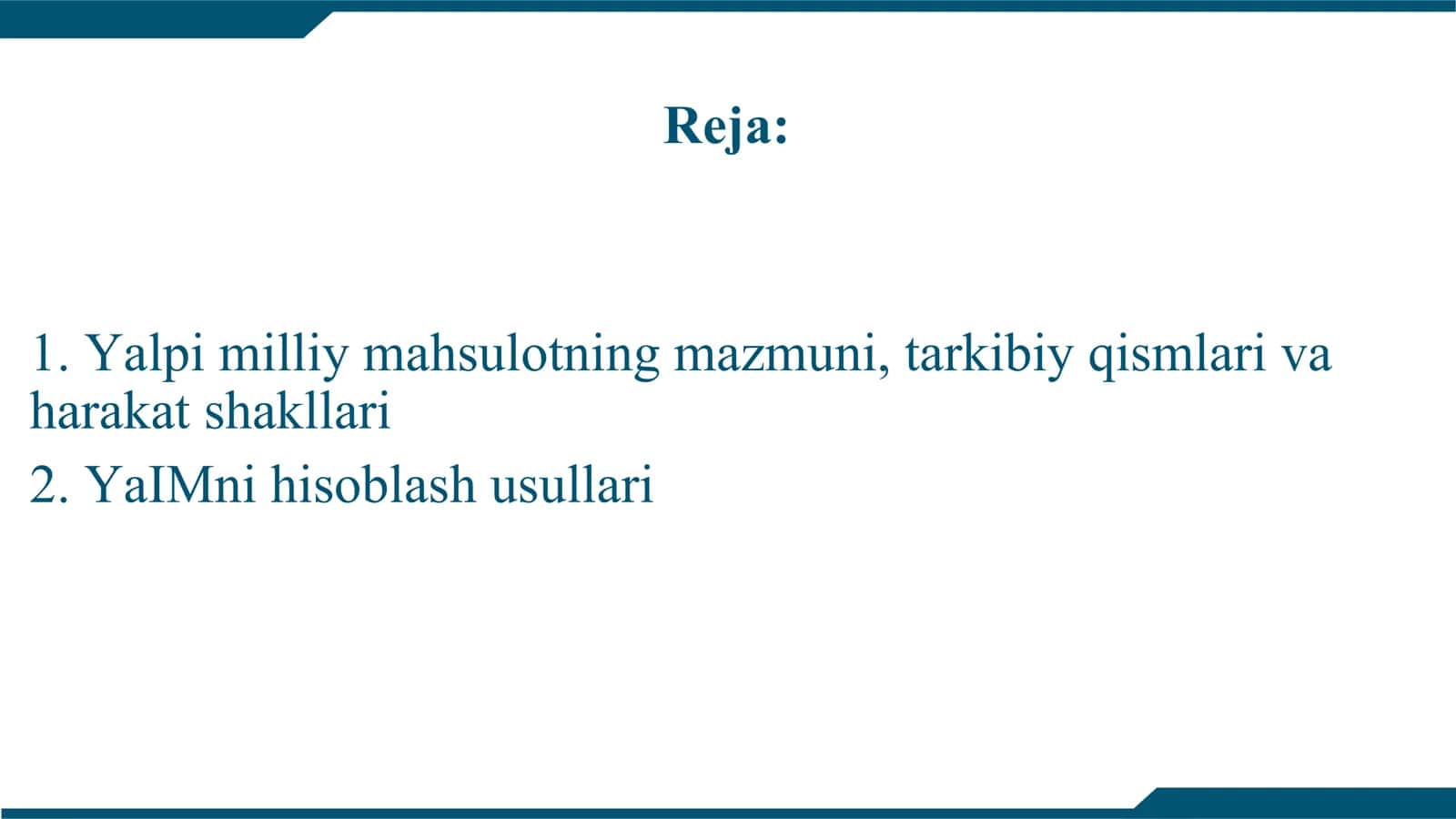 Iqtisodiyot nazaryasi 2