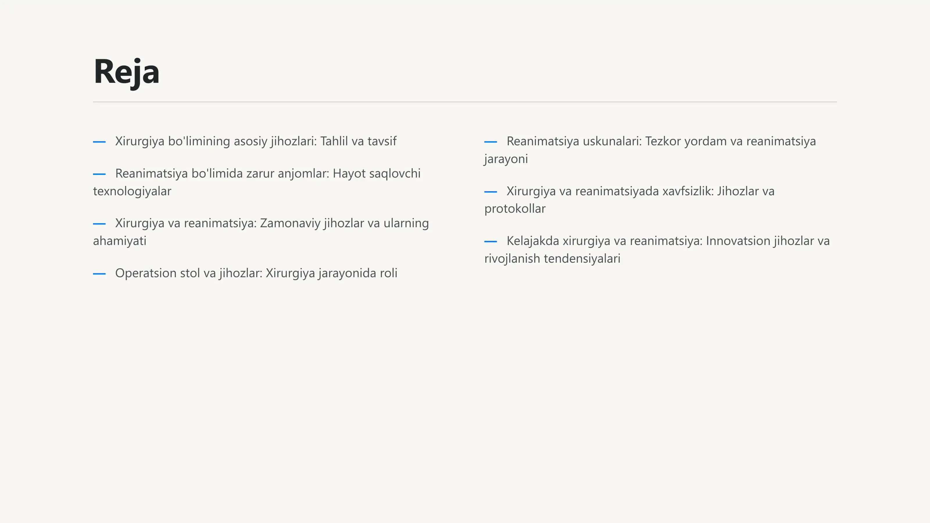 Xirurgiya va reanimatsiya 2