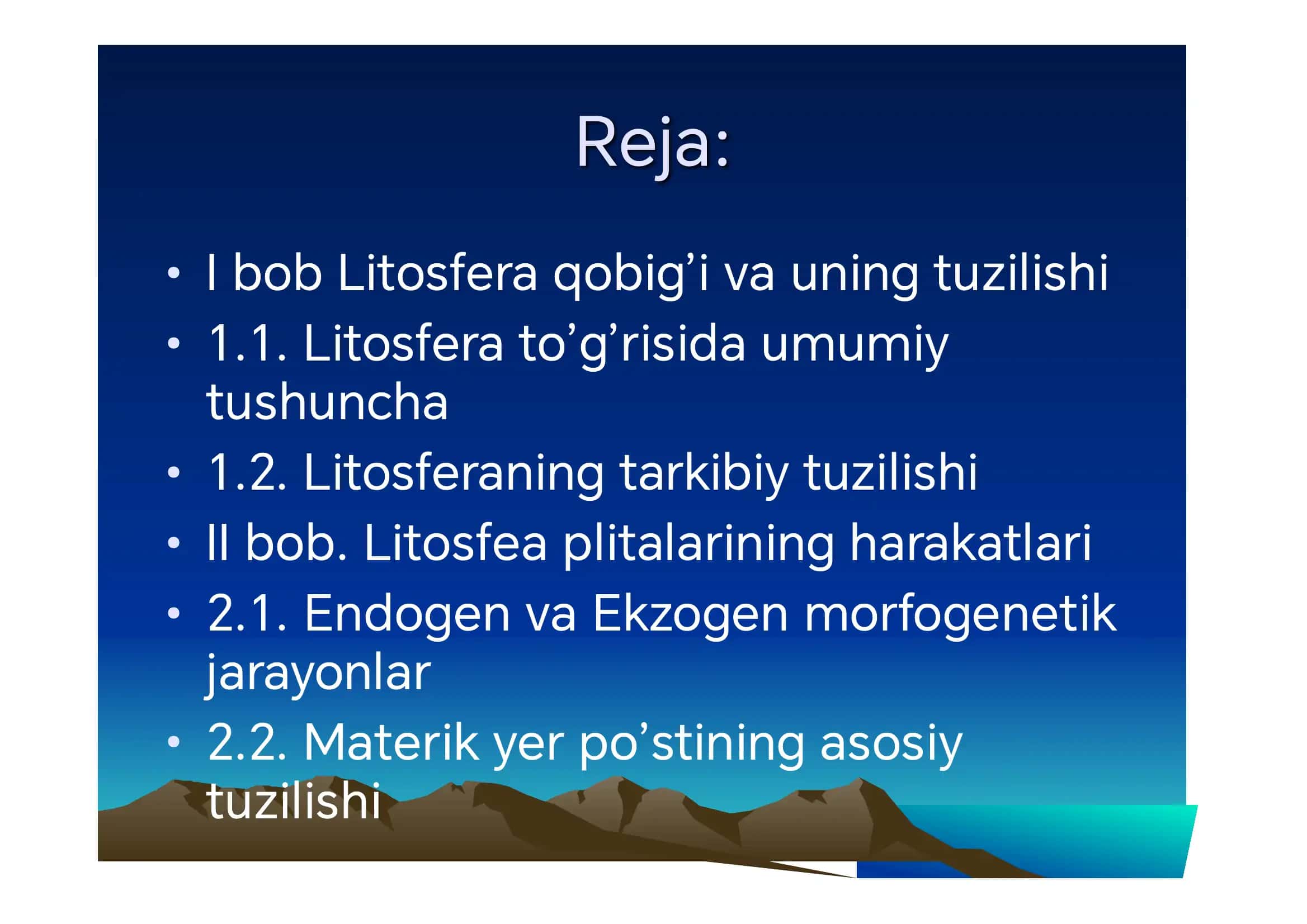 Plitalar tektonikasiga geofizikani qoʻllanilishi 2