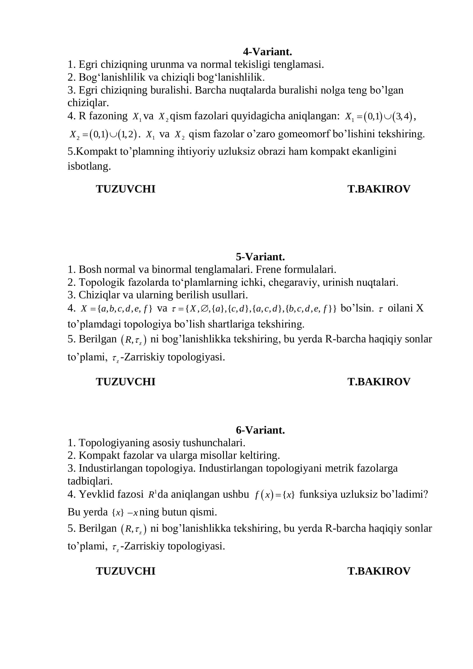 Egri chiziq urinmasi va yopishma 2