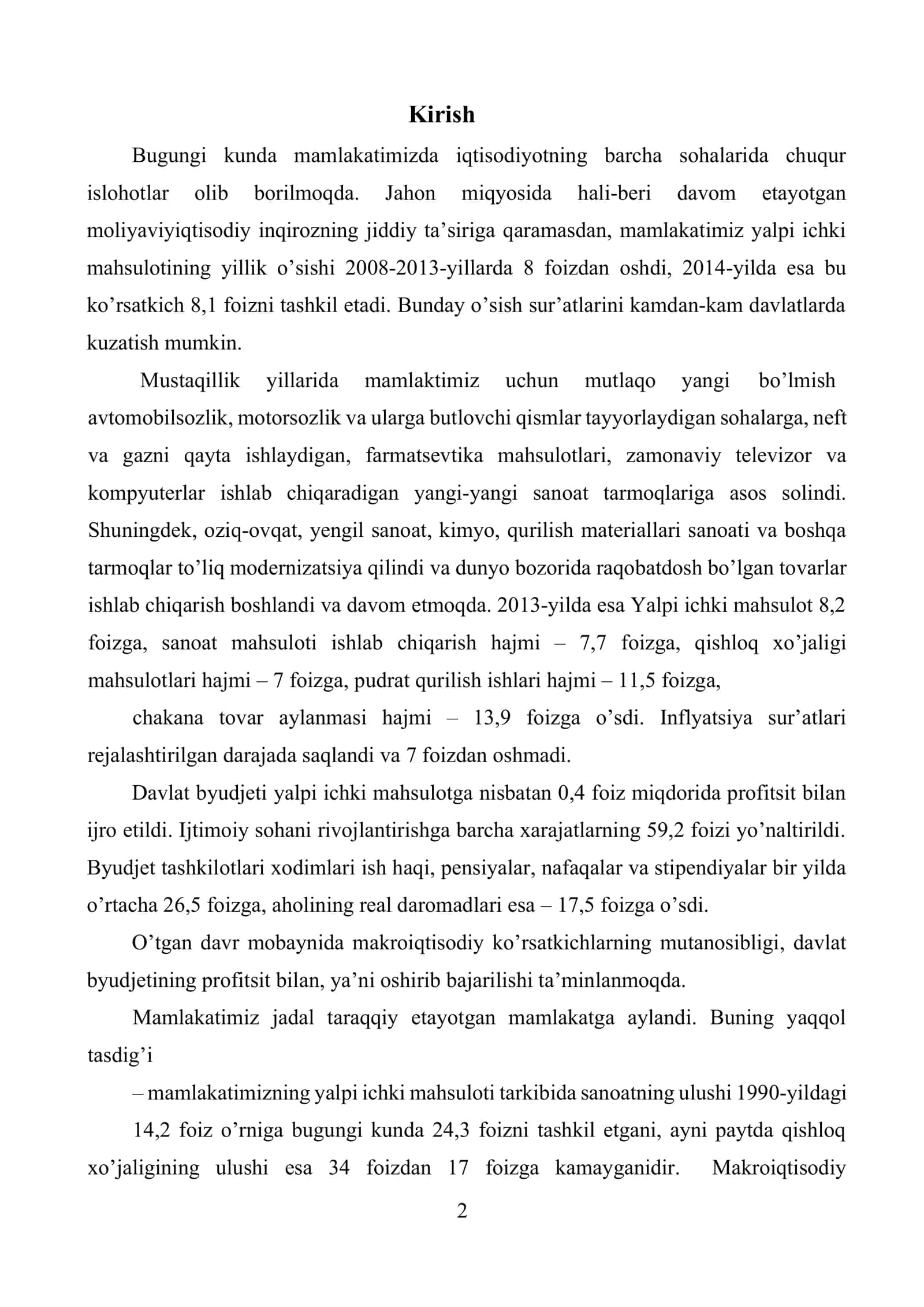 Sanoat korxonalarida ishlab chiqarish tuzilmasi va uni takomillashtirish muammolari 2