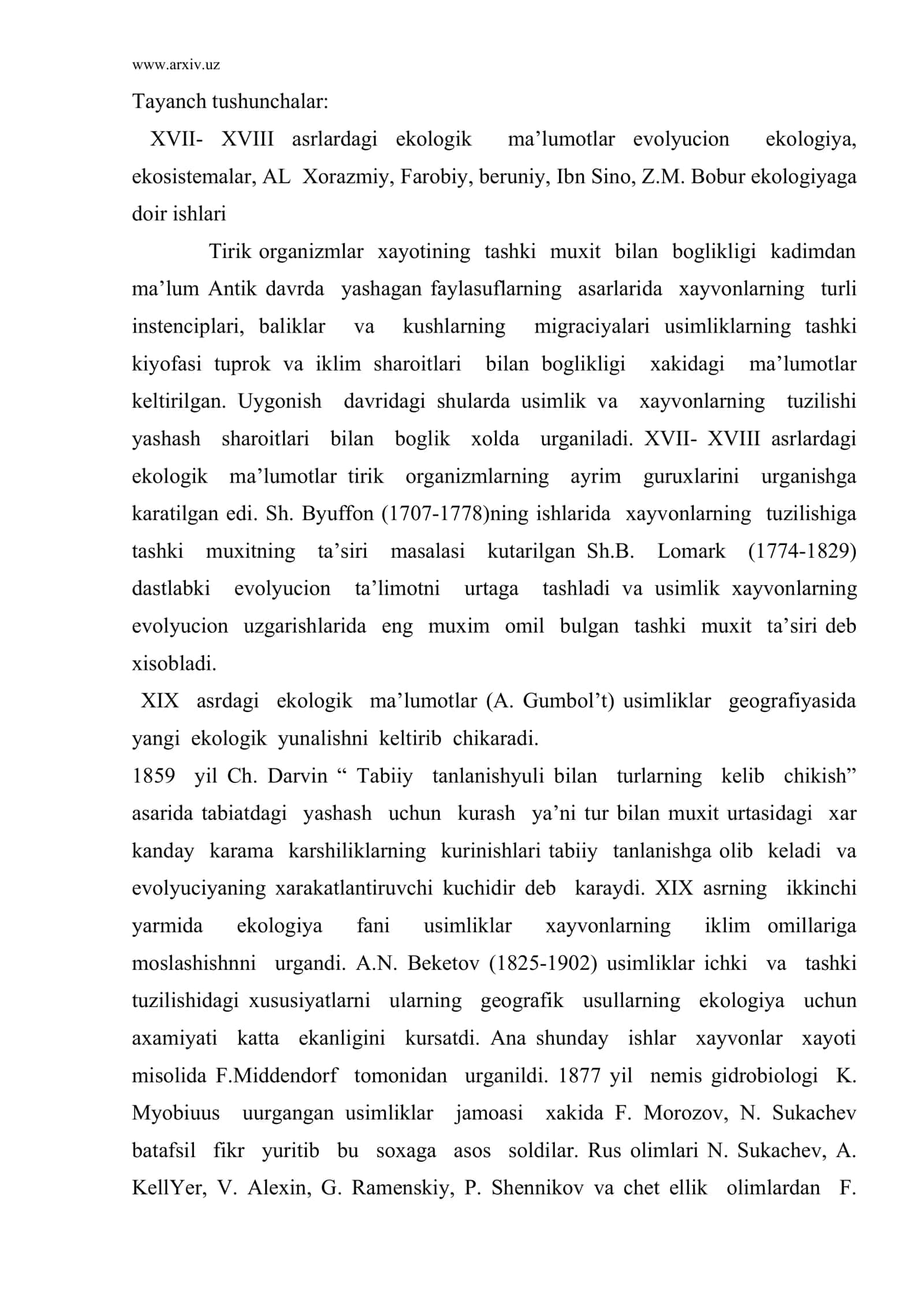 Urta Osiyolik allomalarning tabiat va ekologiya xaqidagi fikrlari 2