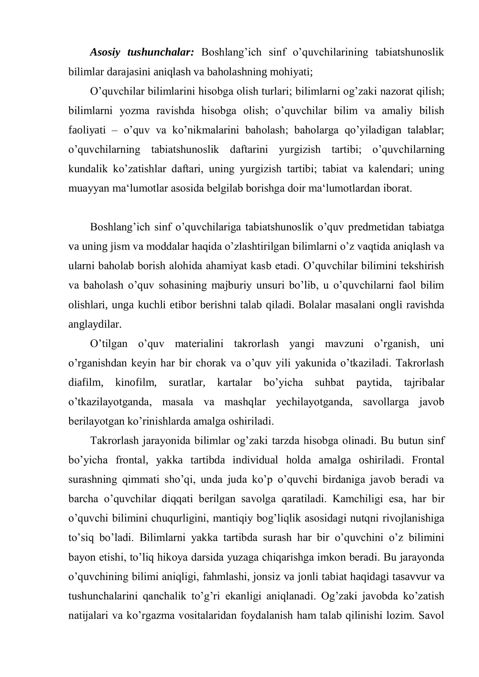 O’quvchilarning bilim, o’quv va ko’nikmalarini  tekshirish va baholash 2