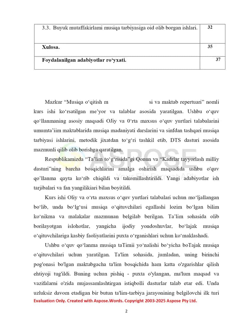 Musiqa darsi – maktabda musiqa o‘qitishni tashkil qilish 2