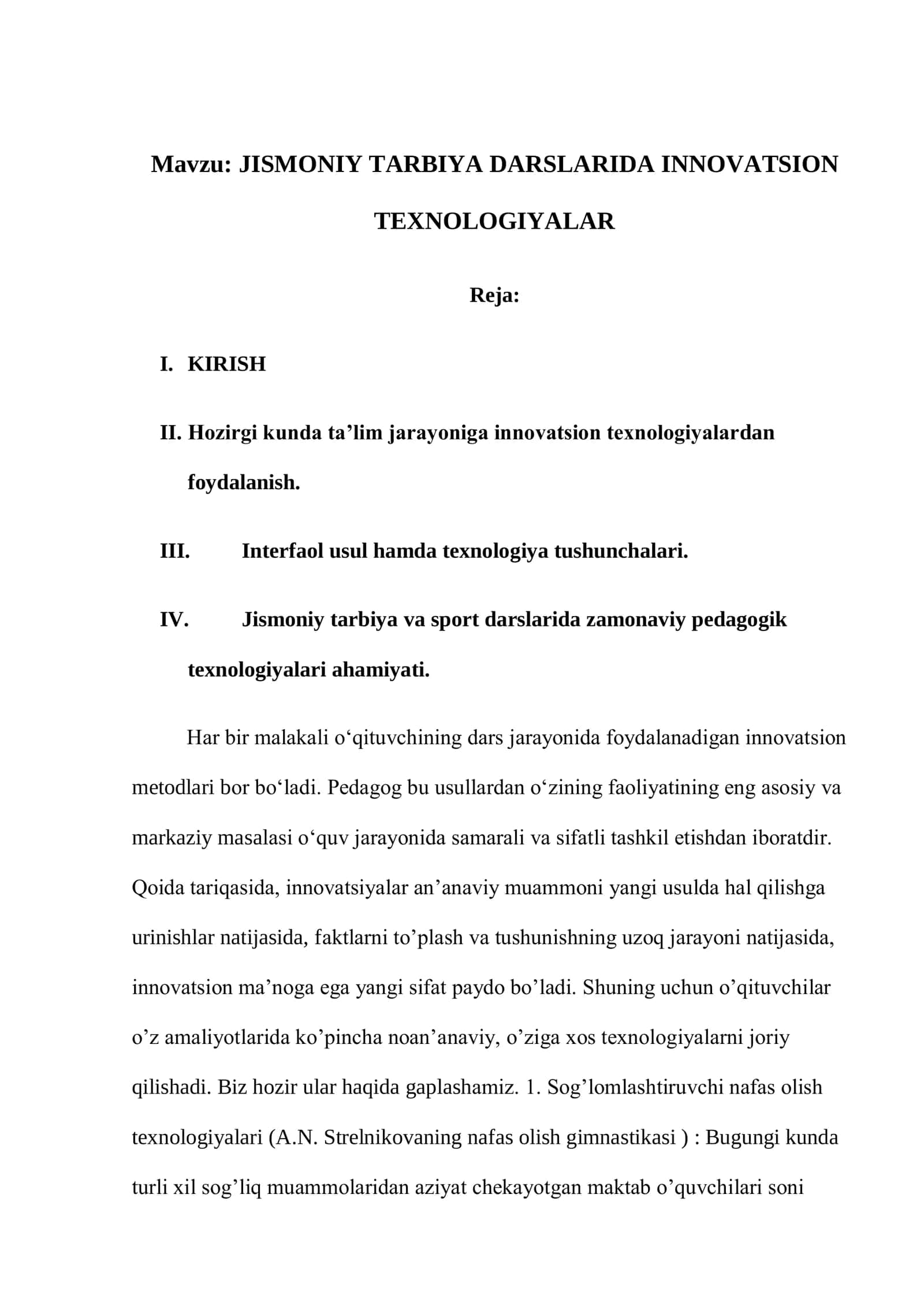 JISMONIY TARBIYA DARSLARIDA INNOVATSION TEXNOLOGIYALAR 2