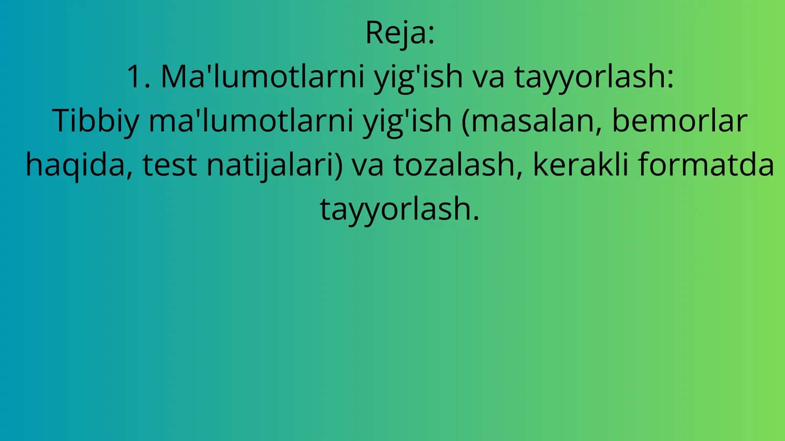 Tibbiyotga grafik ma'lumotlari ustida ishlash 2