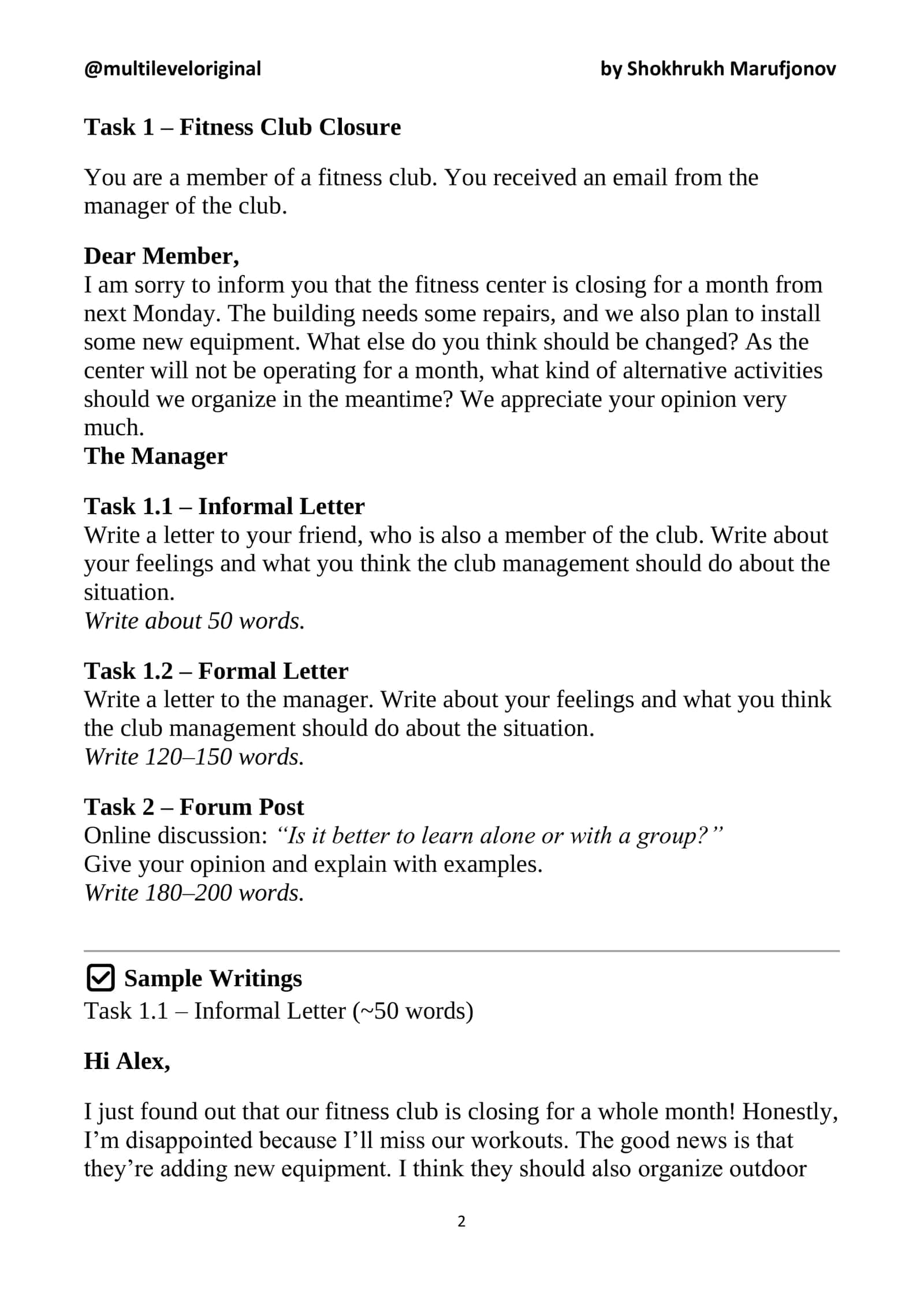 Task 1 WRITING PART 1 VA 2 GA NAMUNA 2