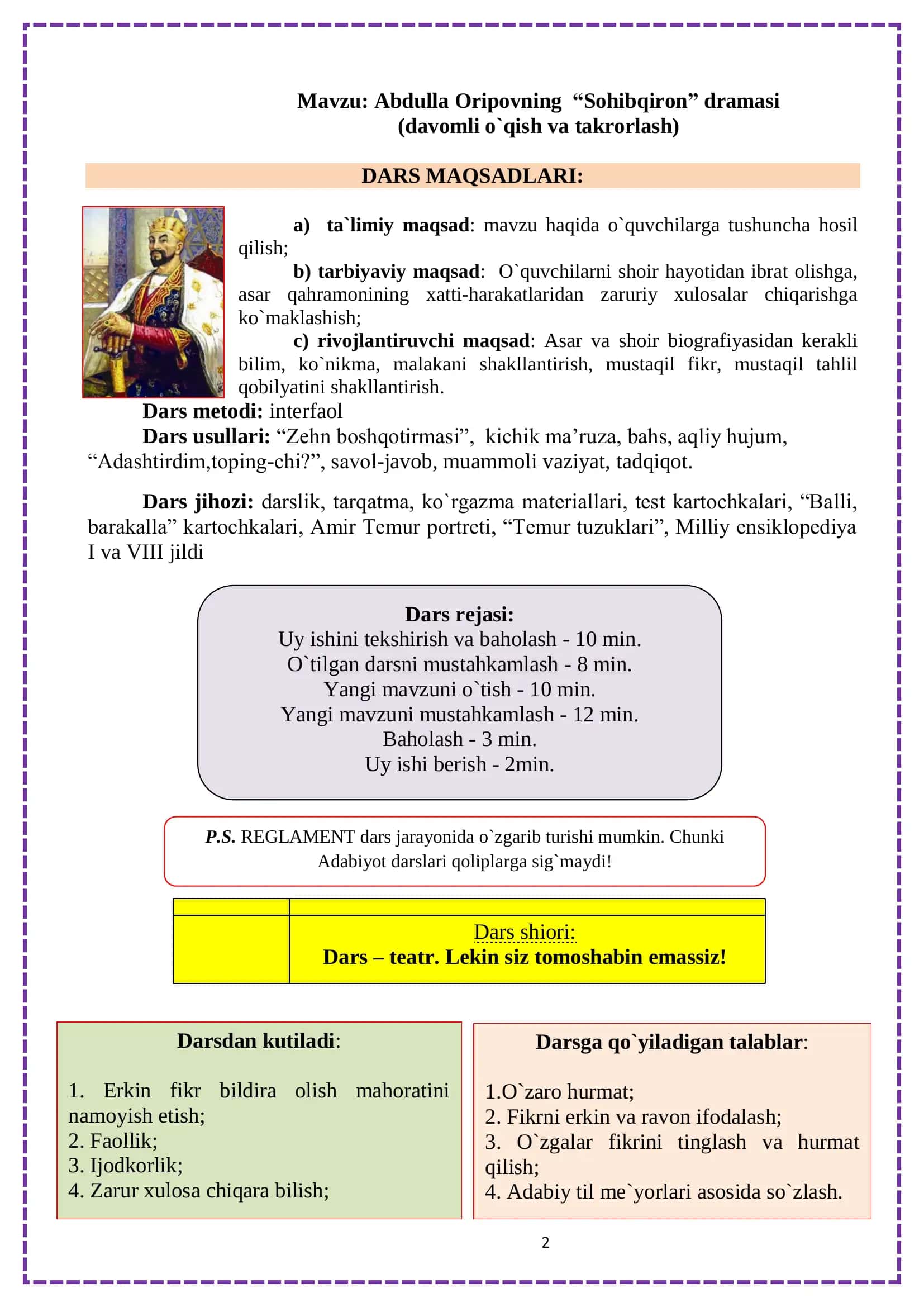 sohibqiron dramasi 2
