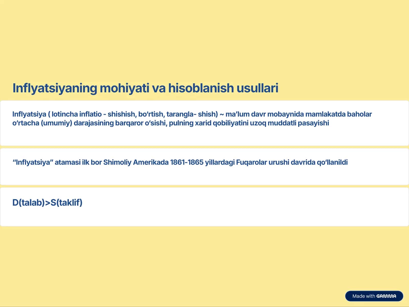 Inflatsiya va inflatsiyga qarshi siyosat 2