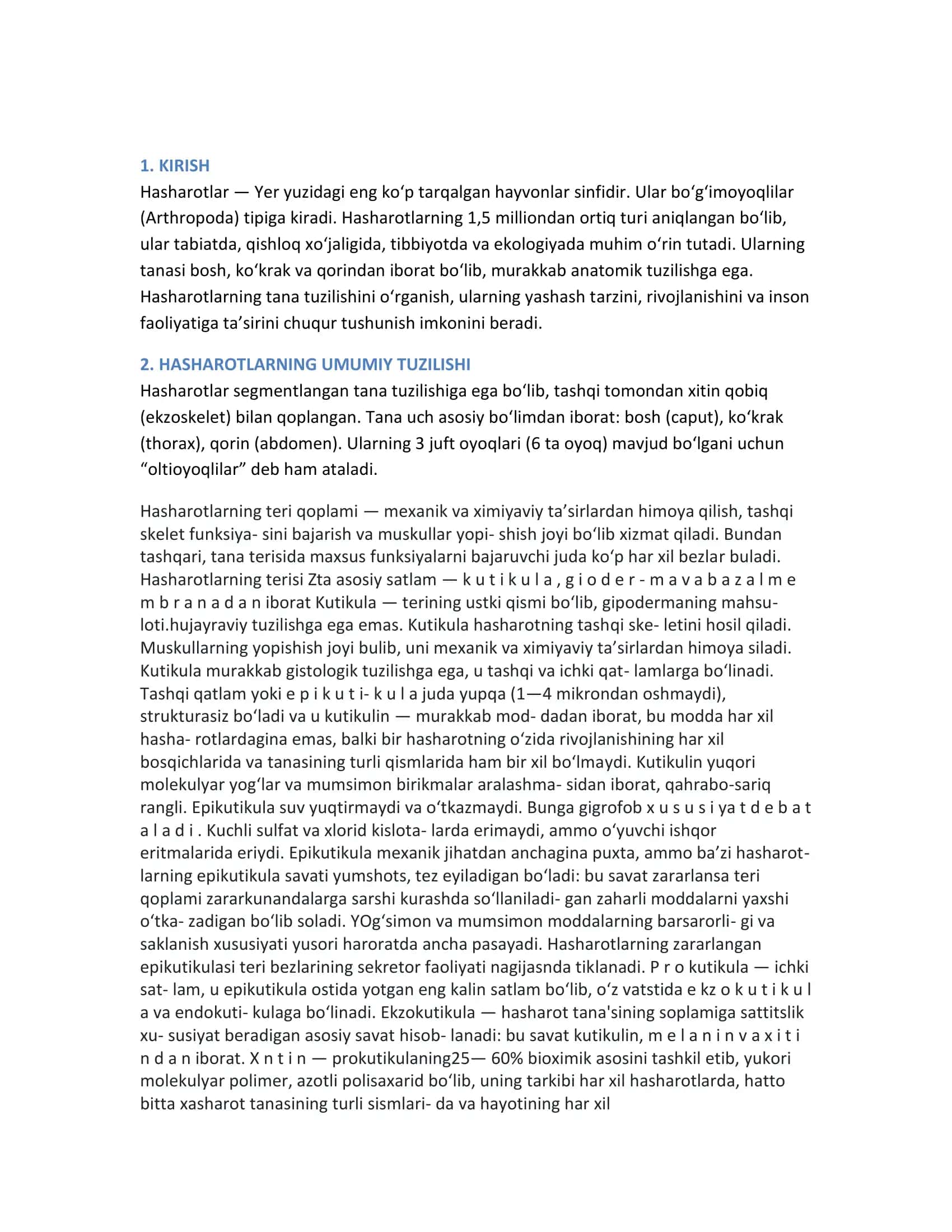 HASHAROTLARNING ANATOMIYASI 2