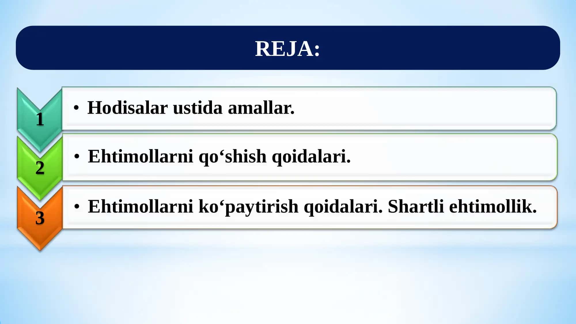 Ehtimollаrni qo‘shish va ko‘pаytirish teoremalari 2