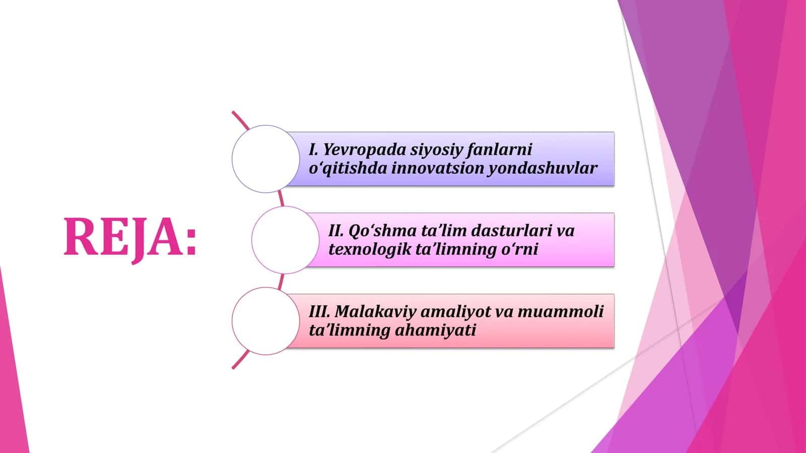 YEVROPADA SIYOSIY FANLARNI OʻQITISHDAGI INNOVATSIYALAR, QOʻSHMA TAʼLIM DASTURLARI, TEXNOLOGIK TAʼLIM, MALAKAVIY AMALIYOT VA MUAMMOLI TAʼLIM 2