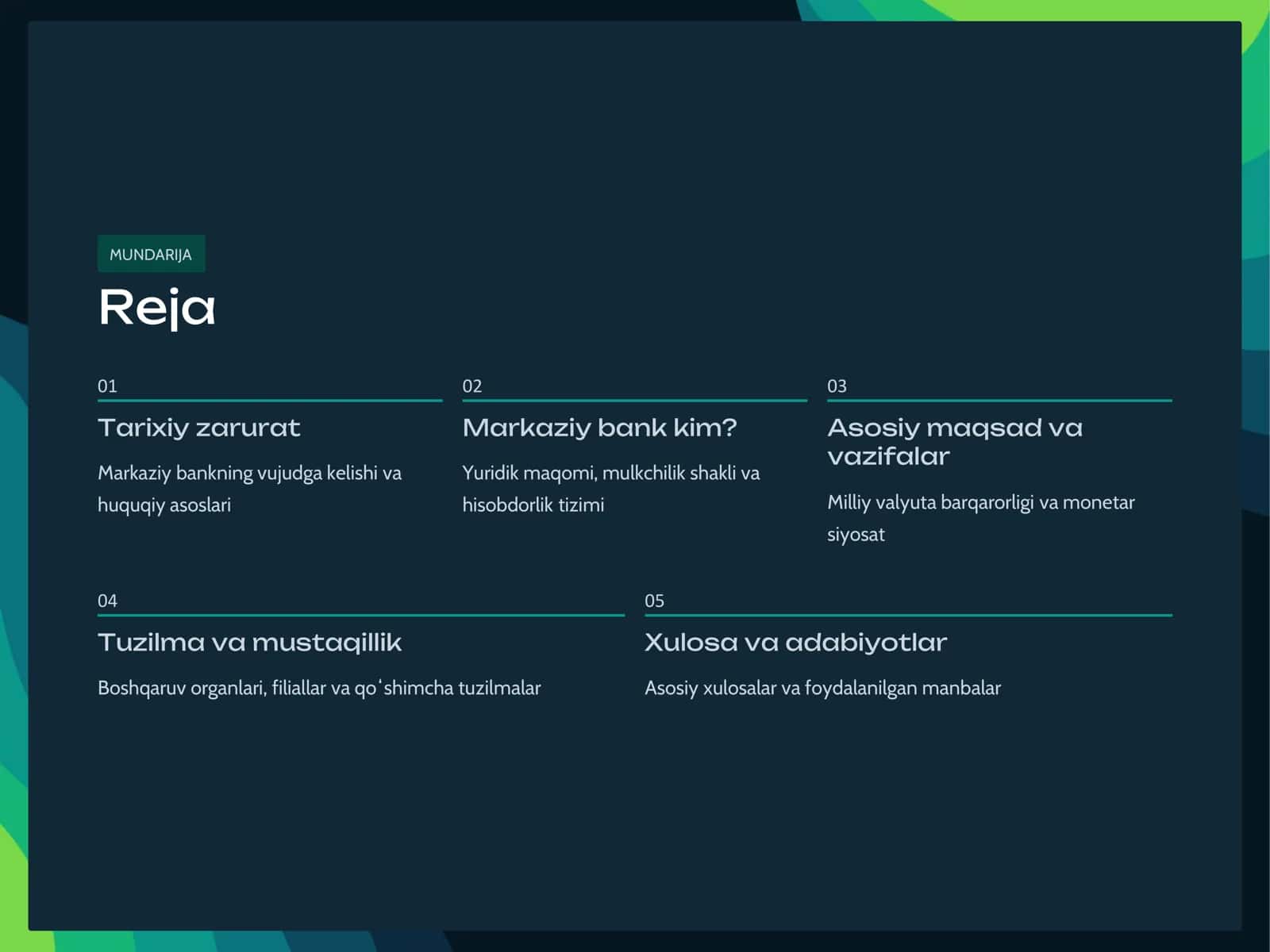 Oʻzbekiston Respublikasi Markaziy banki: Milliy valyuta barqarorligining kafolati 2