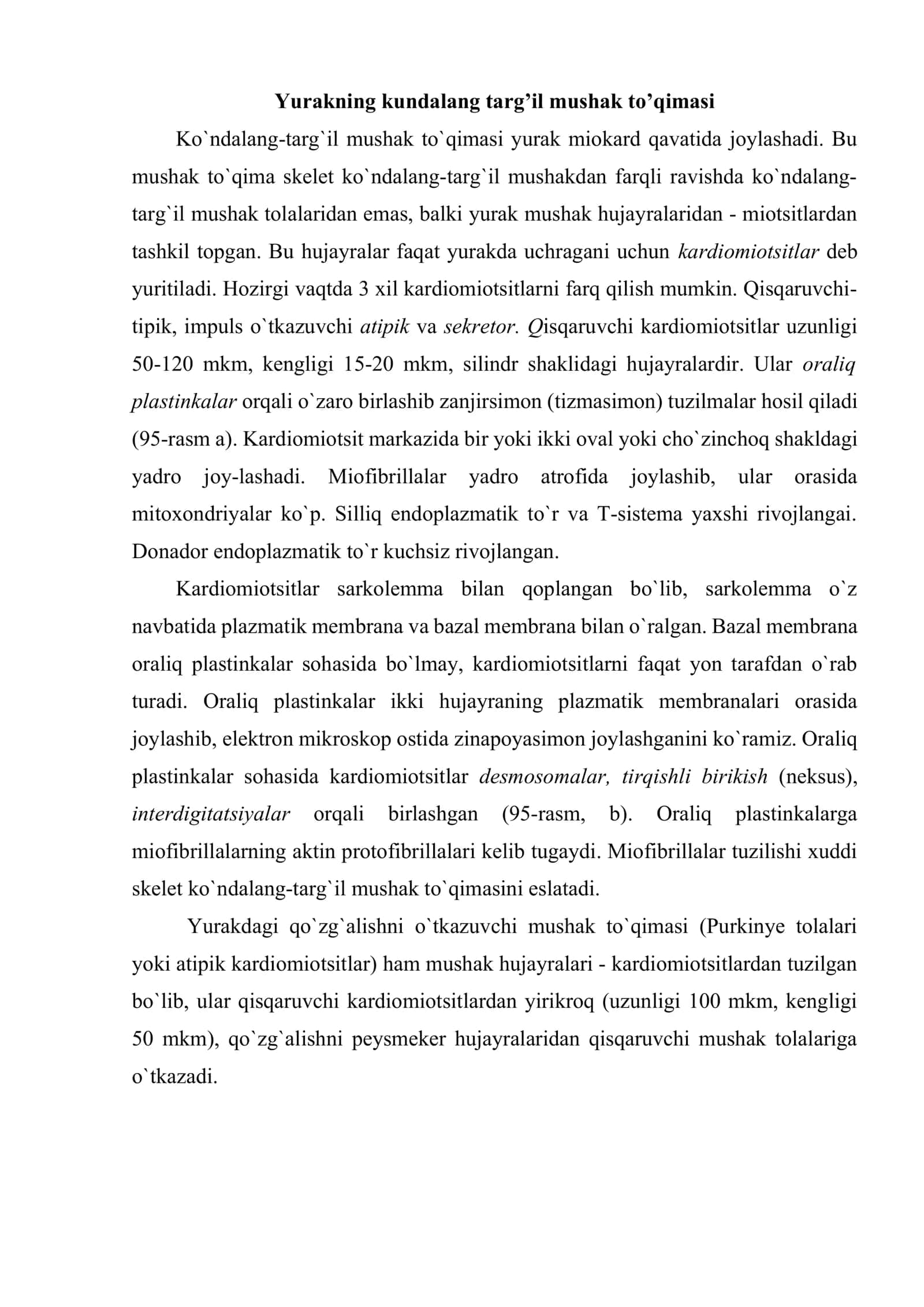 Yurakning kundalang targ’il mushak to’qimasi 2