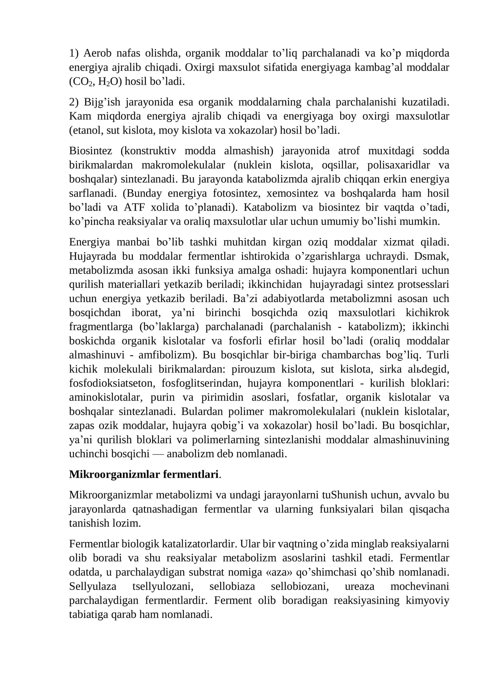 MIKROORGANIZMLAR METABOLIZMI 2