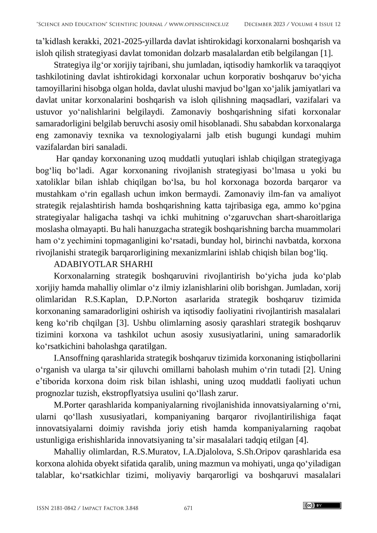 Korxonalarda strategik boshqaruv tizimi 2