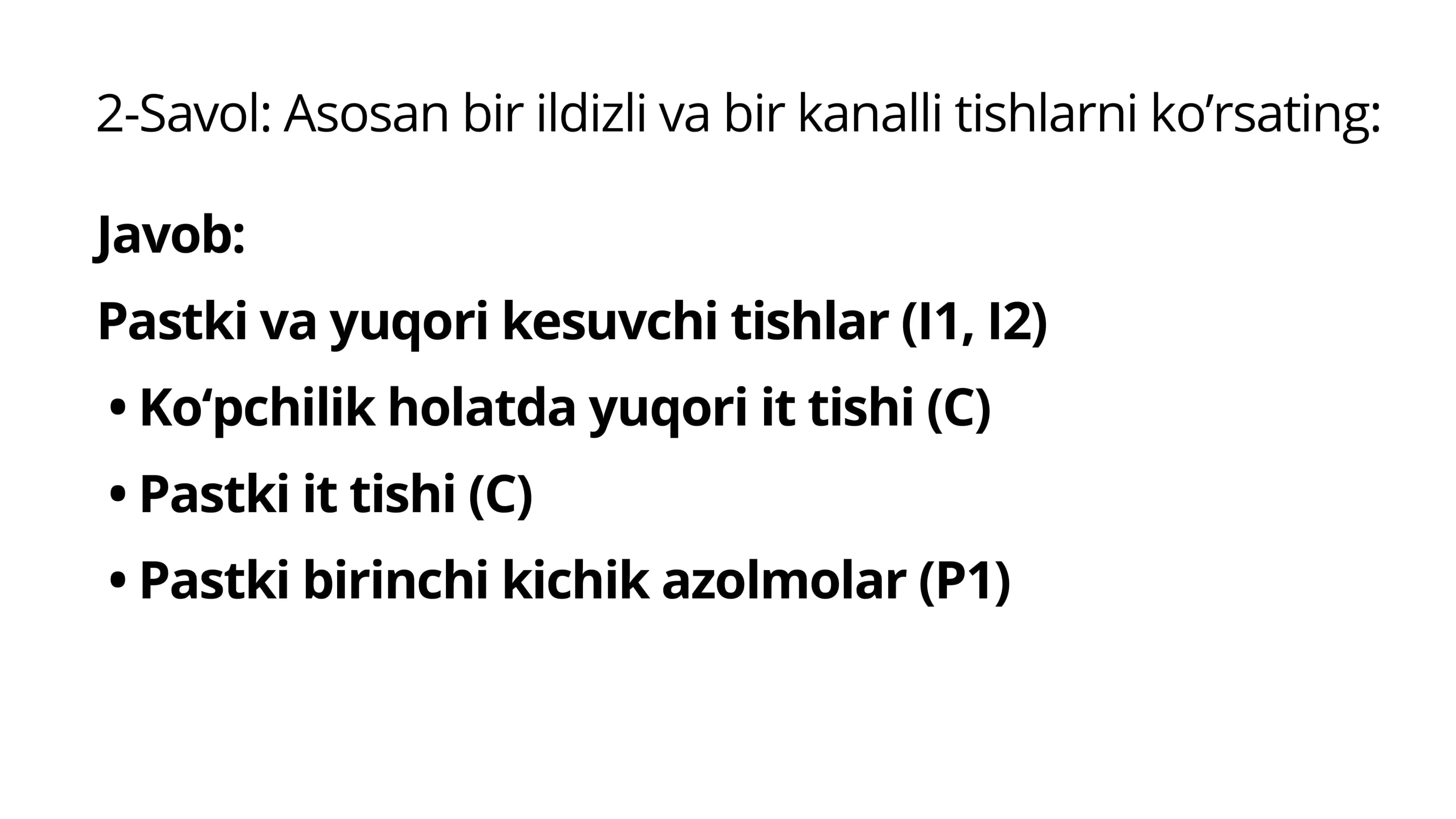 10 talik Savol Javob 2
