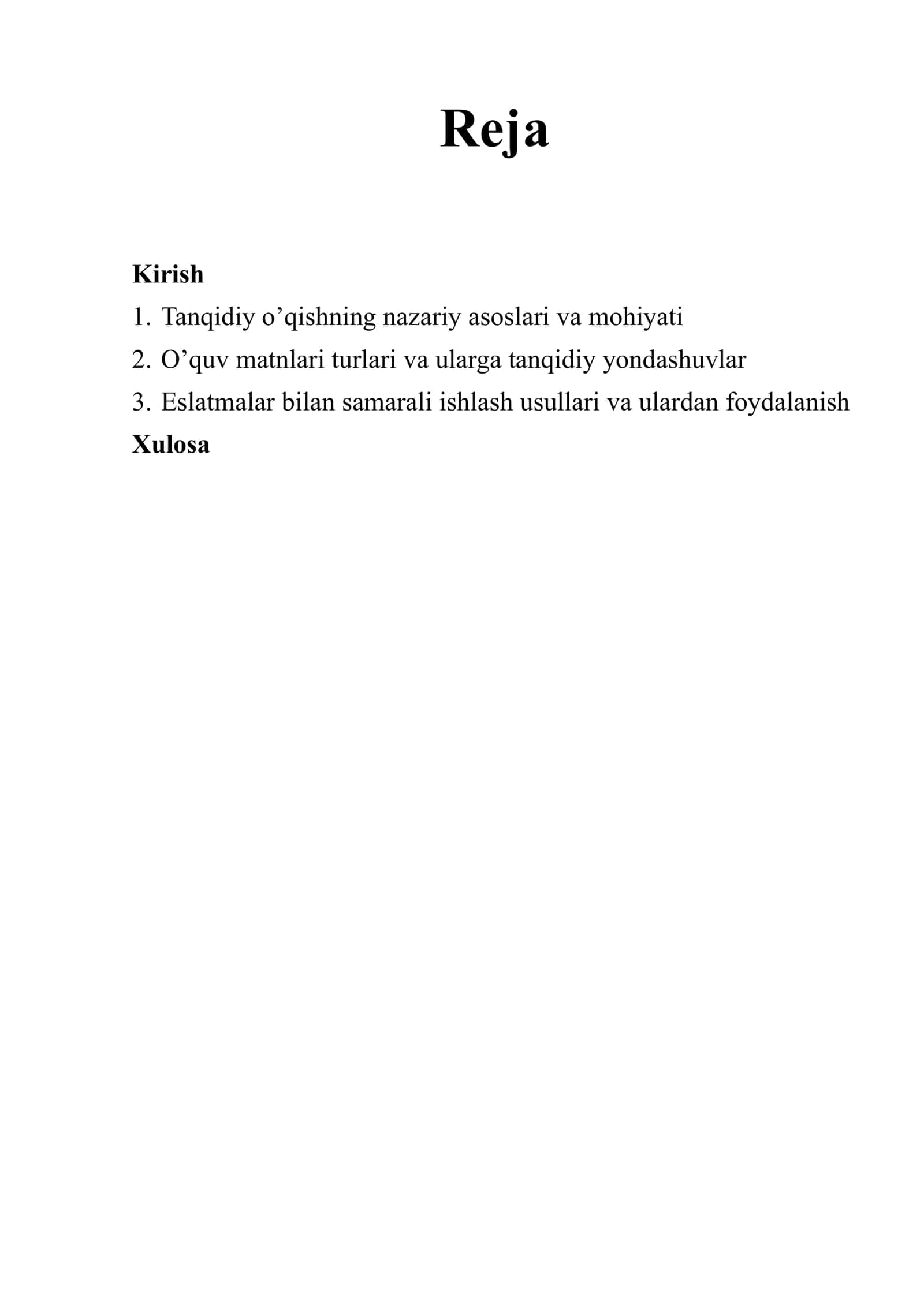 Tanqidiy o’qish va eslatmalar bilan ishlash 2