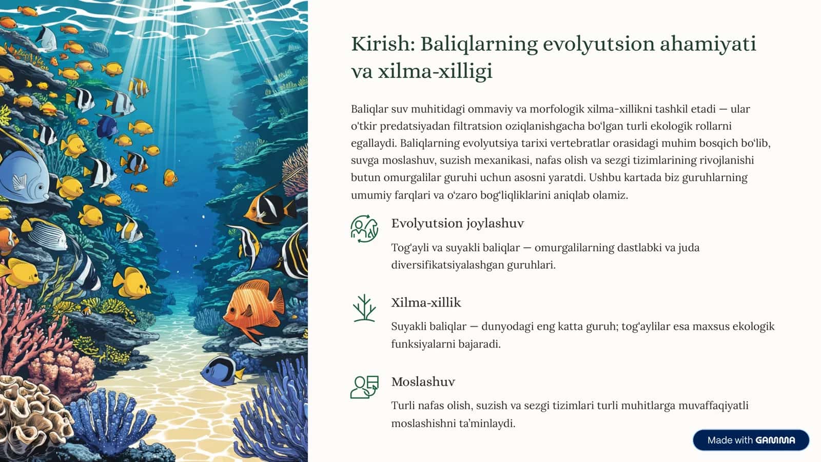Tog'ayli va Suyakli Baliqlar: Morfologik va Fiziologik Xususiyatlarning Qiyosiy Tahlili 2