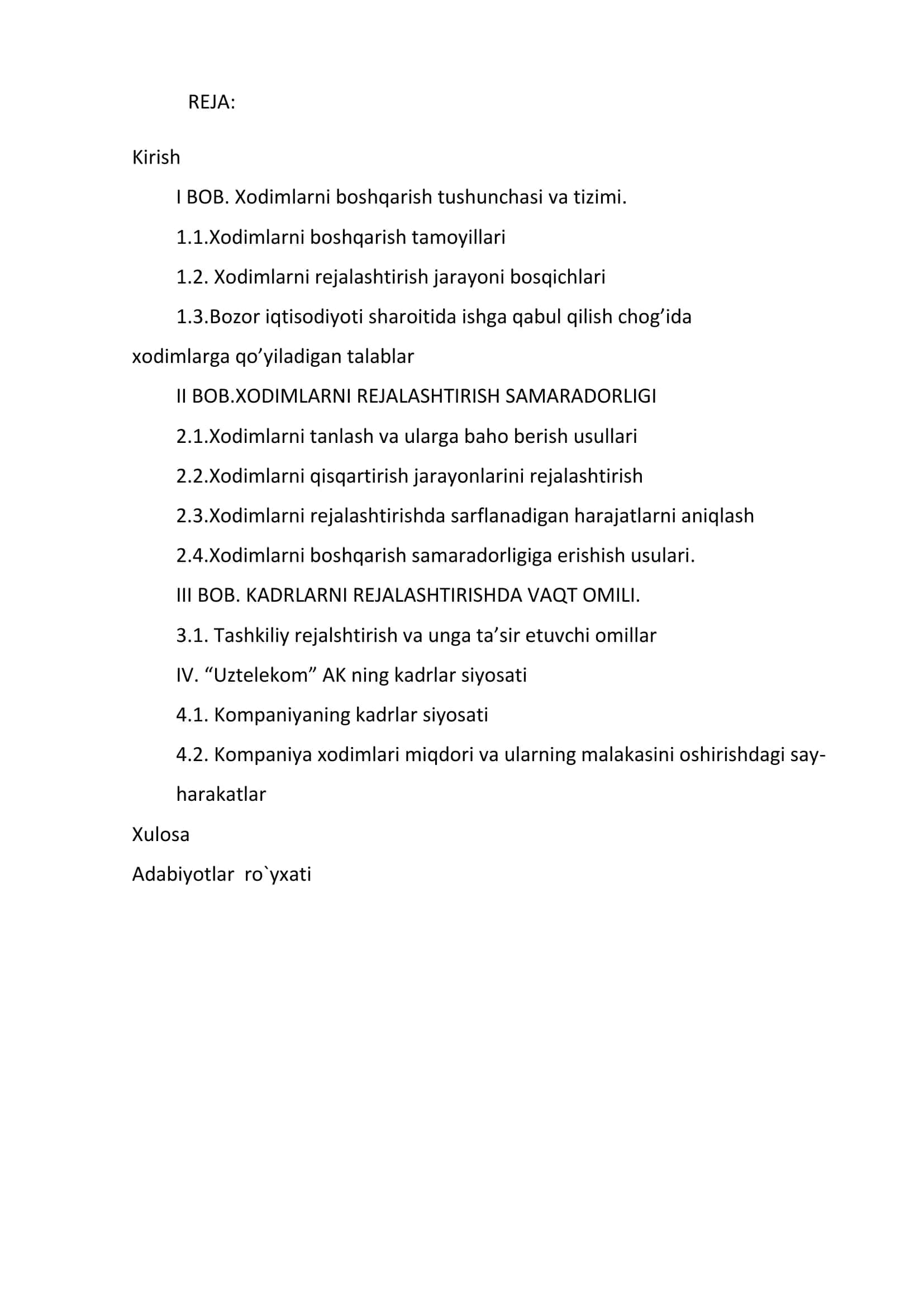 Aloqa korxonalarida xodimlarni rejalashtirish tizimi 2