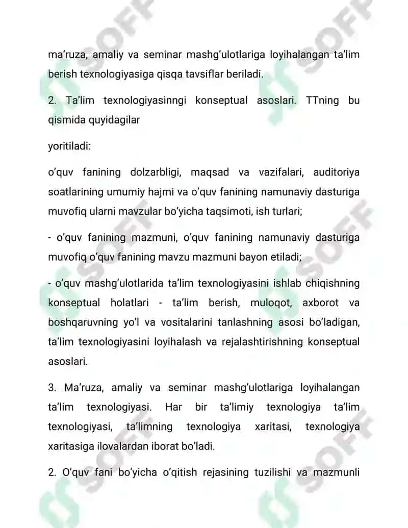 Fizikani o’qitish texnologiyalari va loyihalashtirish 2