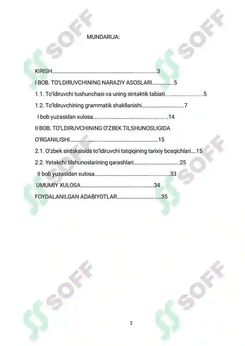 Toʻldiruvchi va uning oʻzbek tilshunosligidagi tadqiqi 2