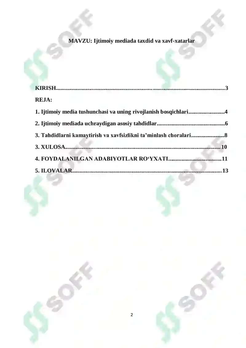 Ijtimoiy mediada taxdid va xavf-xatarlar 2