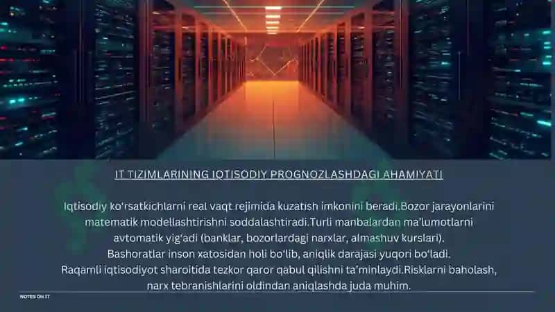Iqtisodiy prognozlashda IT tizimlarining oʻrni 2