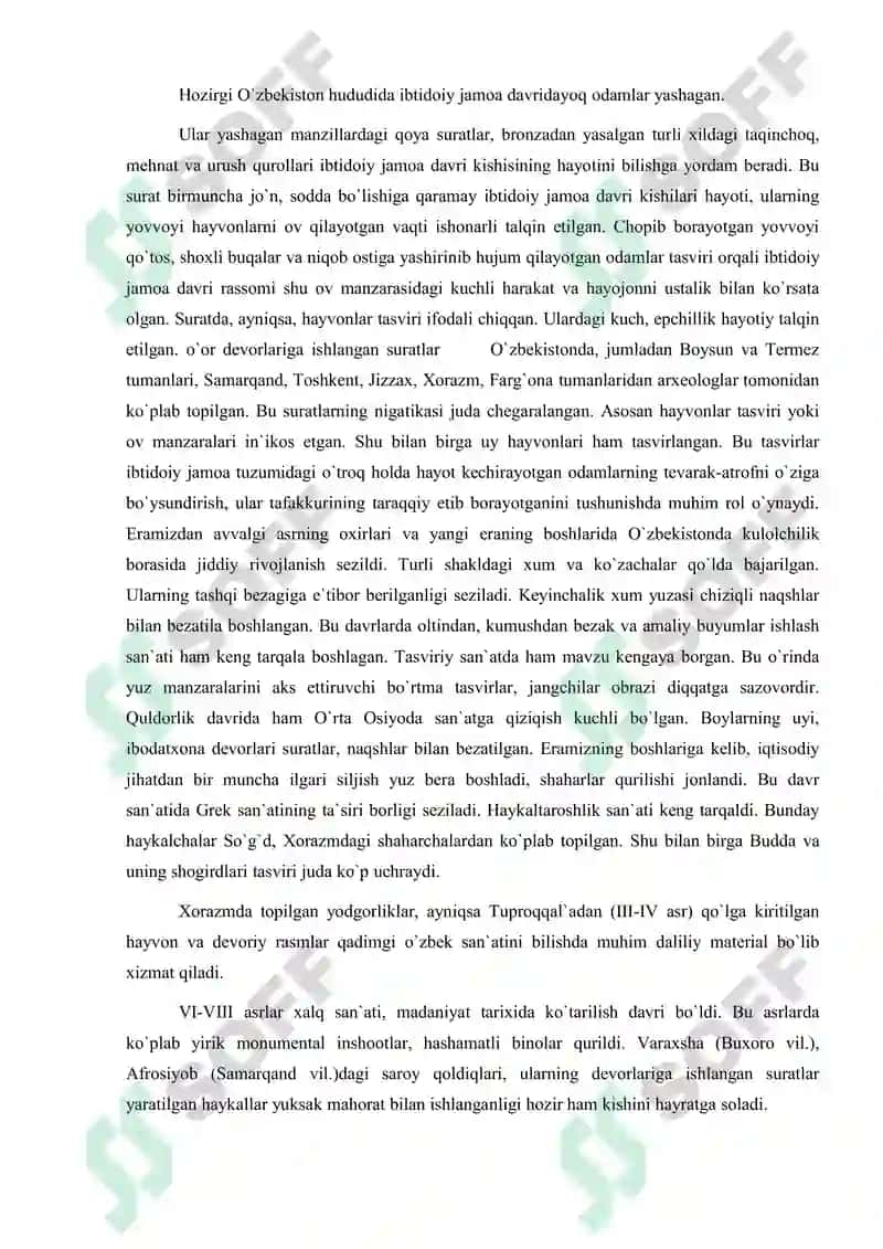 O’rta osiyodagi iptidoiy tasviriy san’at asarlari bo’yicha albo’m 2