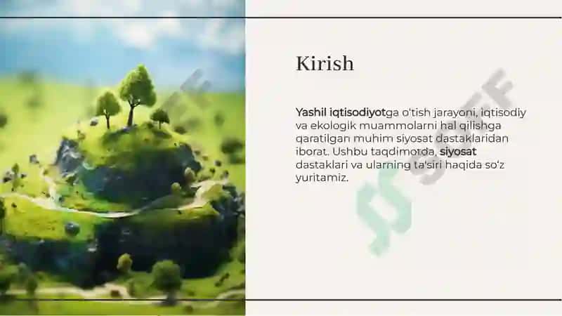 Yashil Iqtisodiyotga O‘tish 2