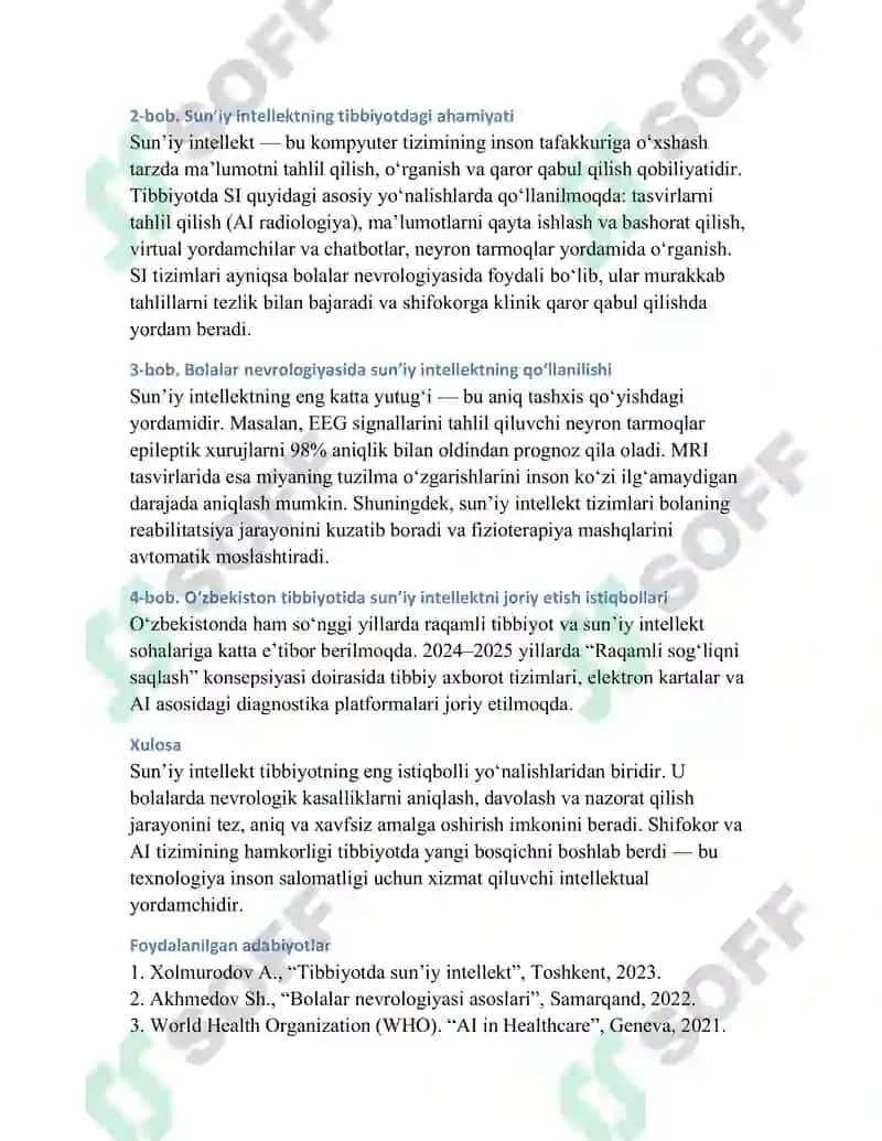 BOLALARDA NEVROLOGIK KASALLIKLARNI DAVOLASH VA TASHHIS 2