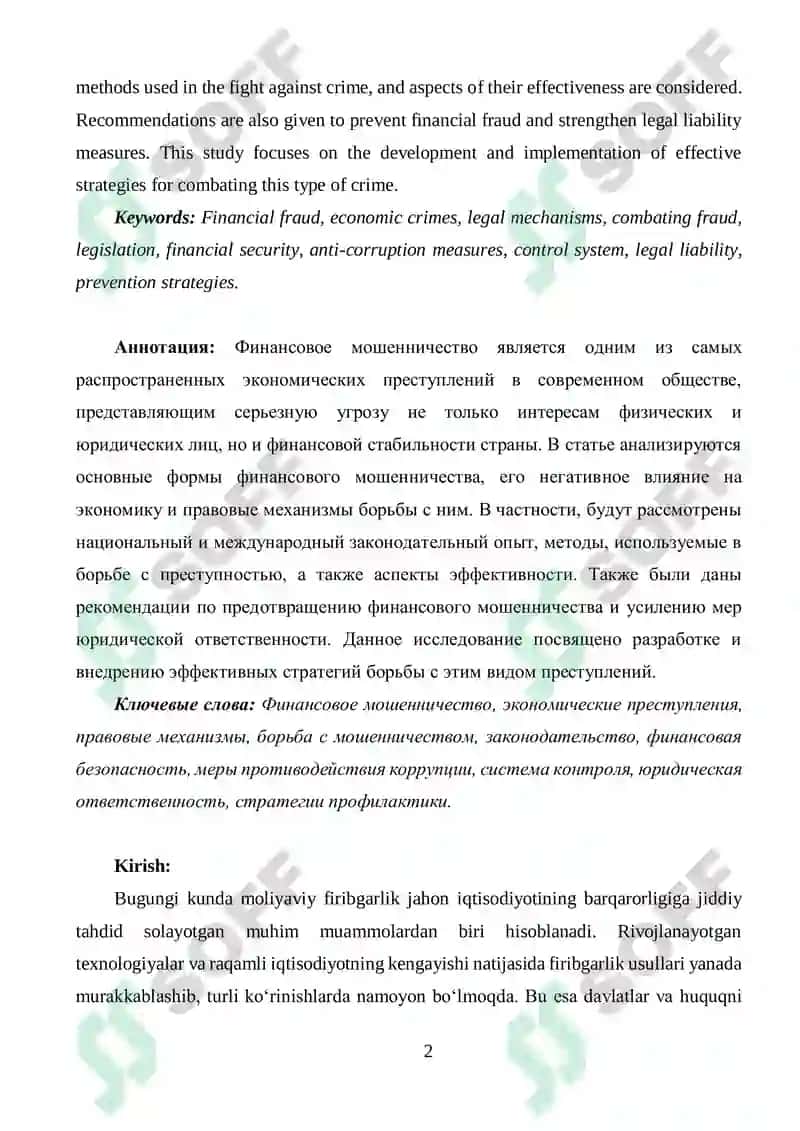 Moliyaviy firibgarlik va unga qarshi kurash 2