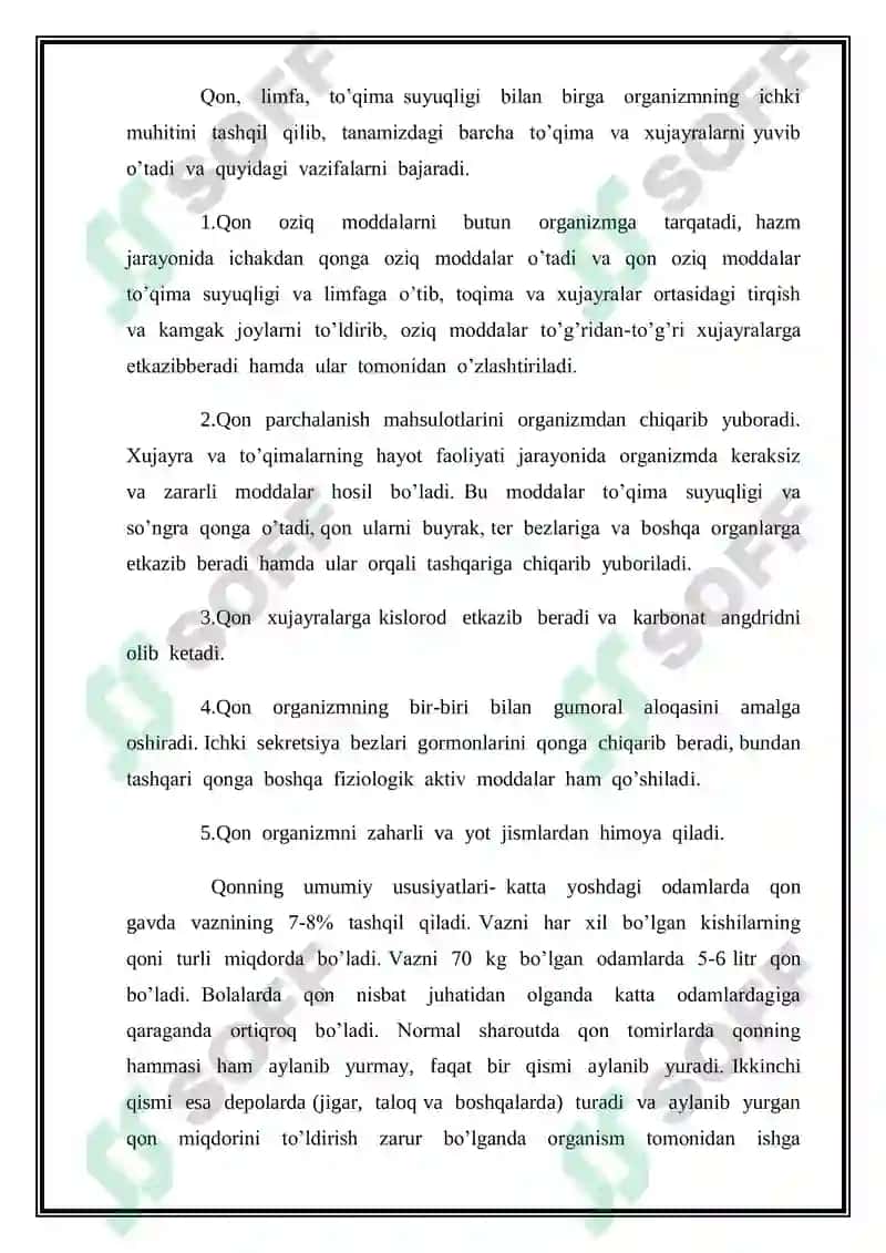 QON AYLANISH SISTEMASINING FIZIK ASOSLARI 2