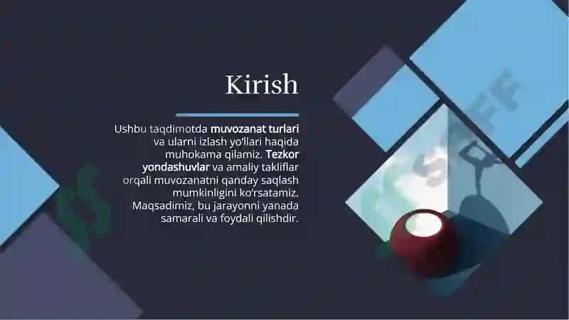 Muvozanat turlari va ularni izlash yoʻlari 2