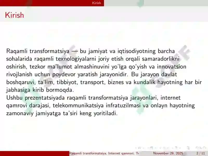 Raqamli transformatsiya 2